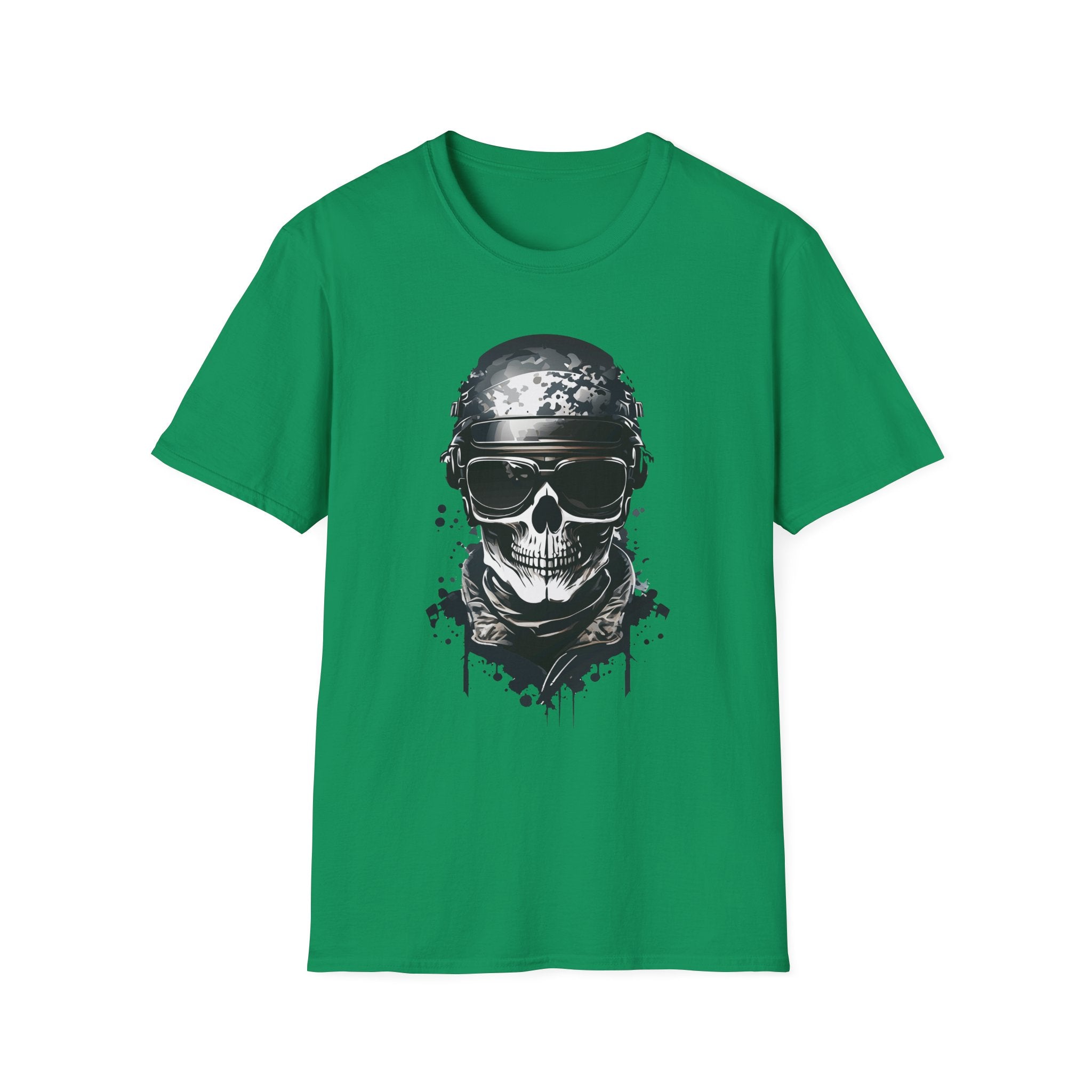 Skull Soldier Graphic T-Shirt — Tactical Skull Helmet Design