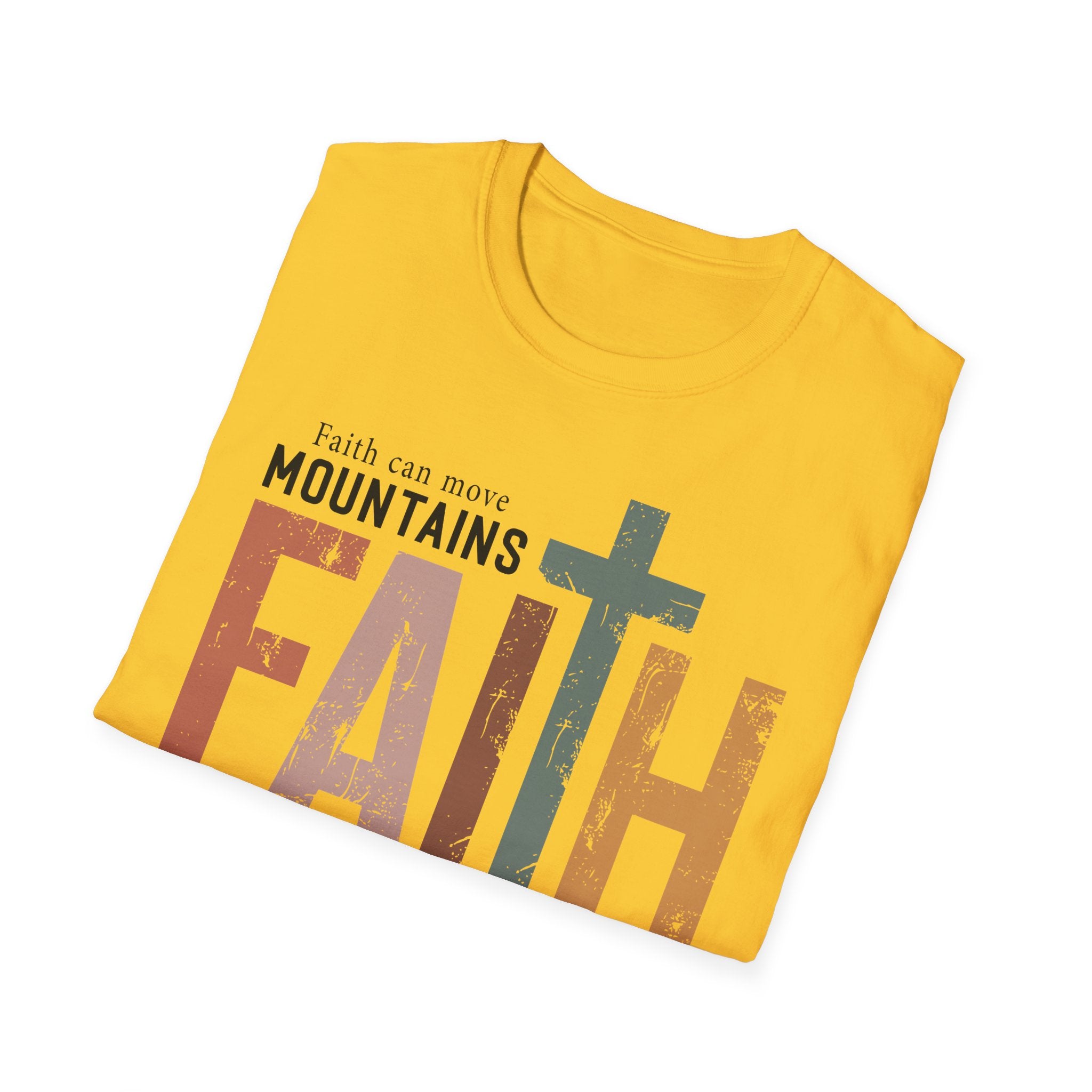 Faith Mountains T-Shirt — Matthew 17:20 Christian Inspirational Tee
