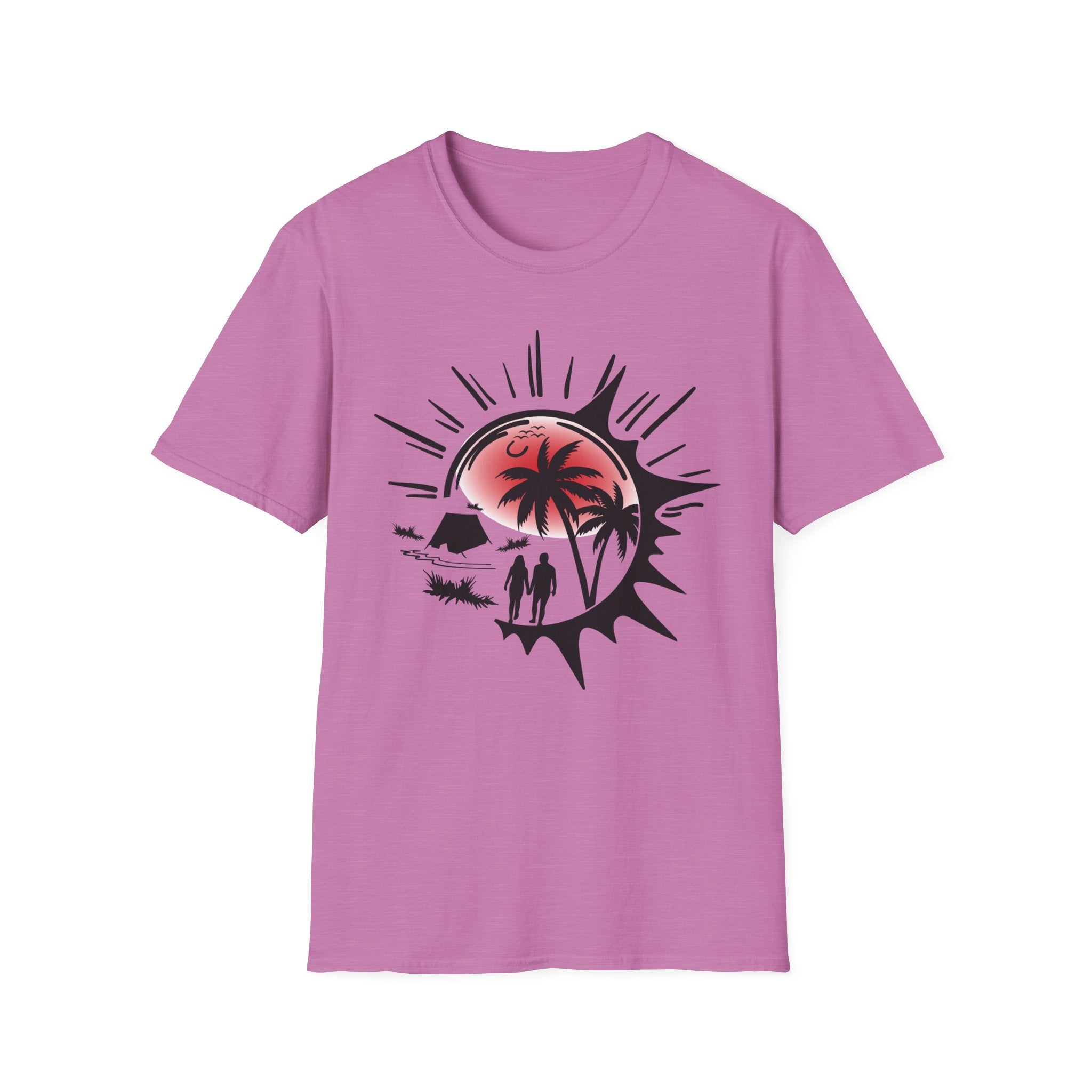 T-Shirt — Tropical Sunset Beach Graphic Tee