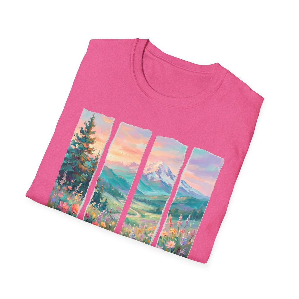 Mountain Sunrise Scenic T-Shirt – "The World Is A Wonderful Place" Nature Tee