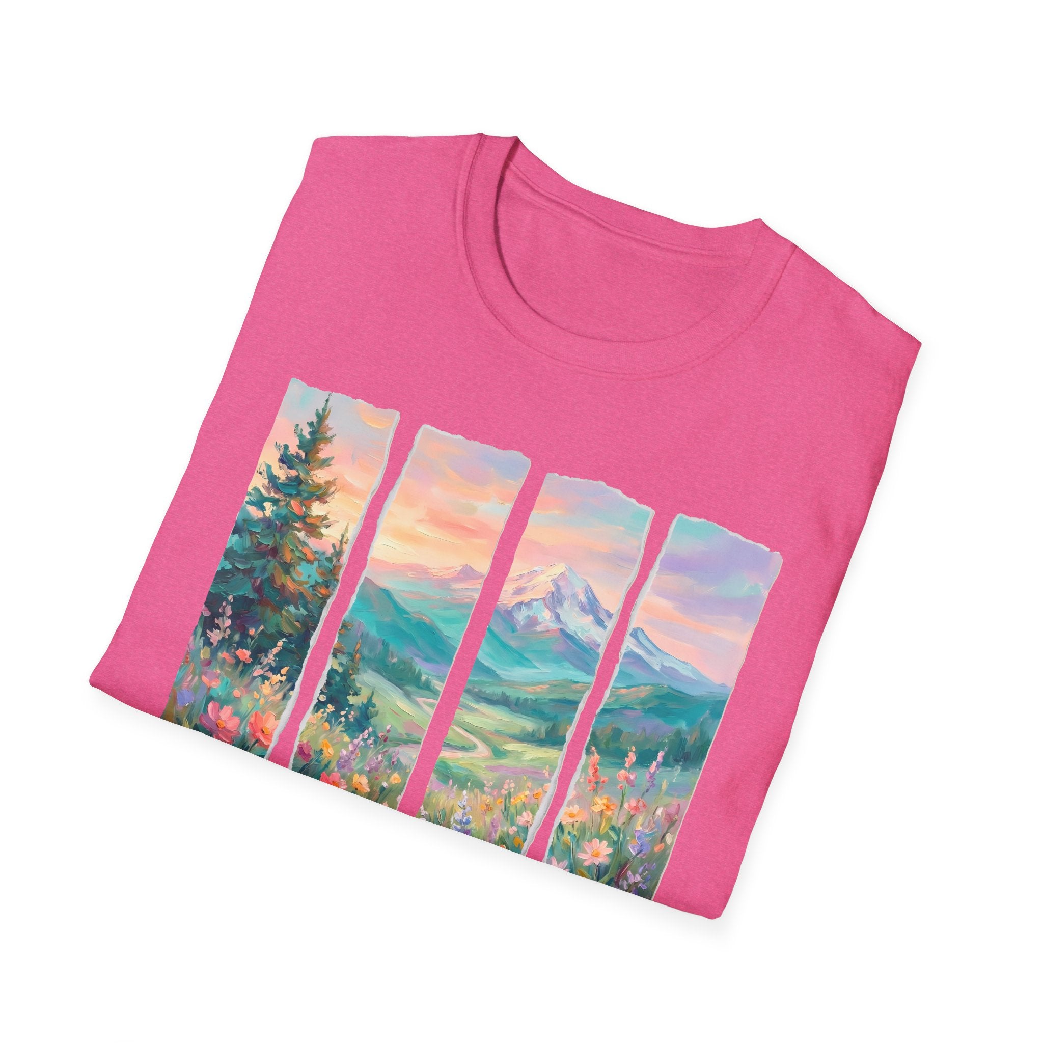 Mountain Sunrise Scenic T-Shirt – "The World Is A Wonderful Place" Nature Tee