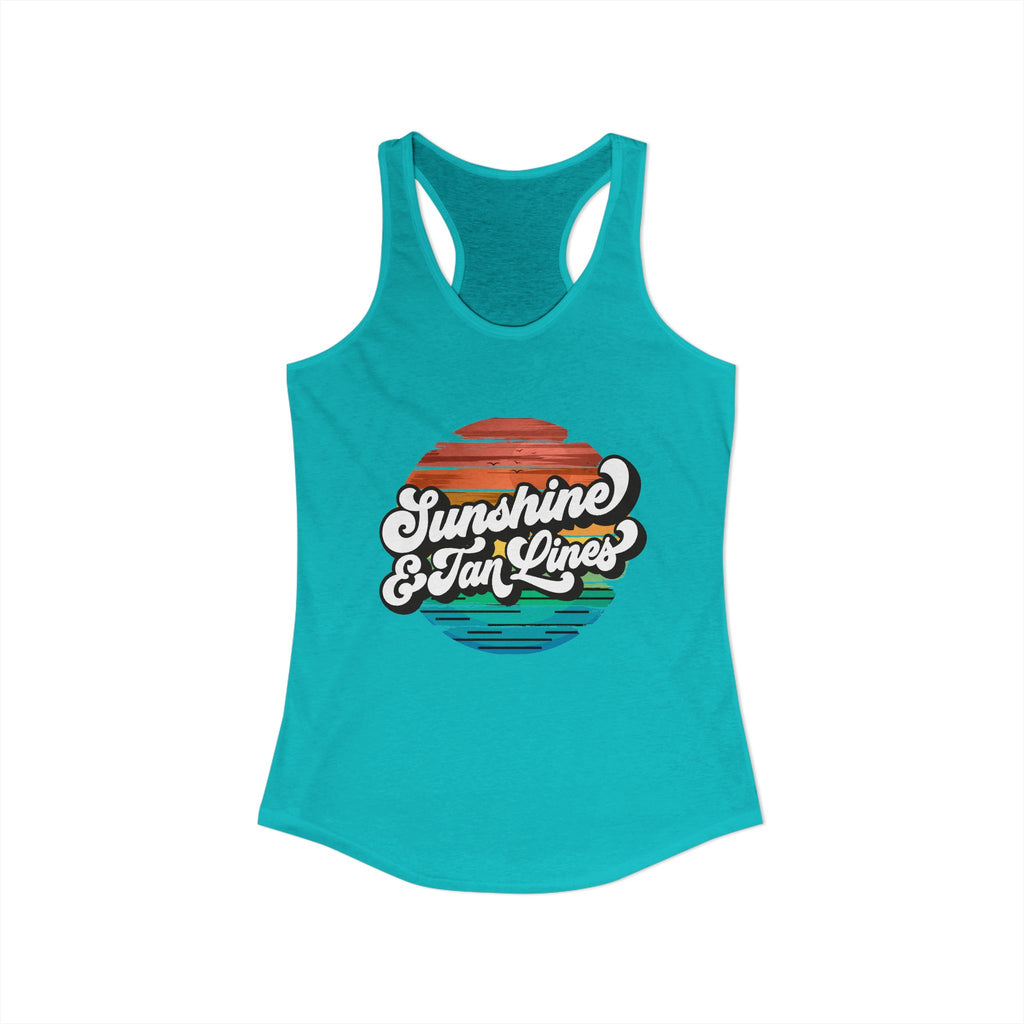 Sunshine & Tan Lines -- Women's Ideal Racerback Tank