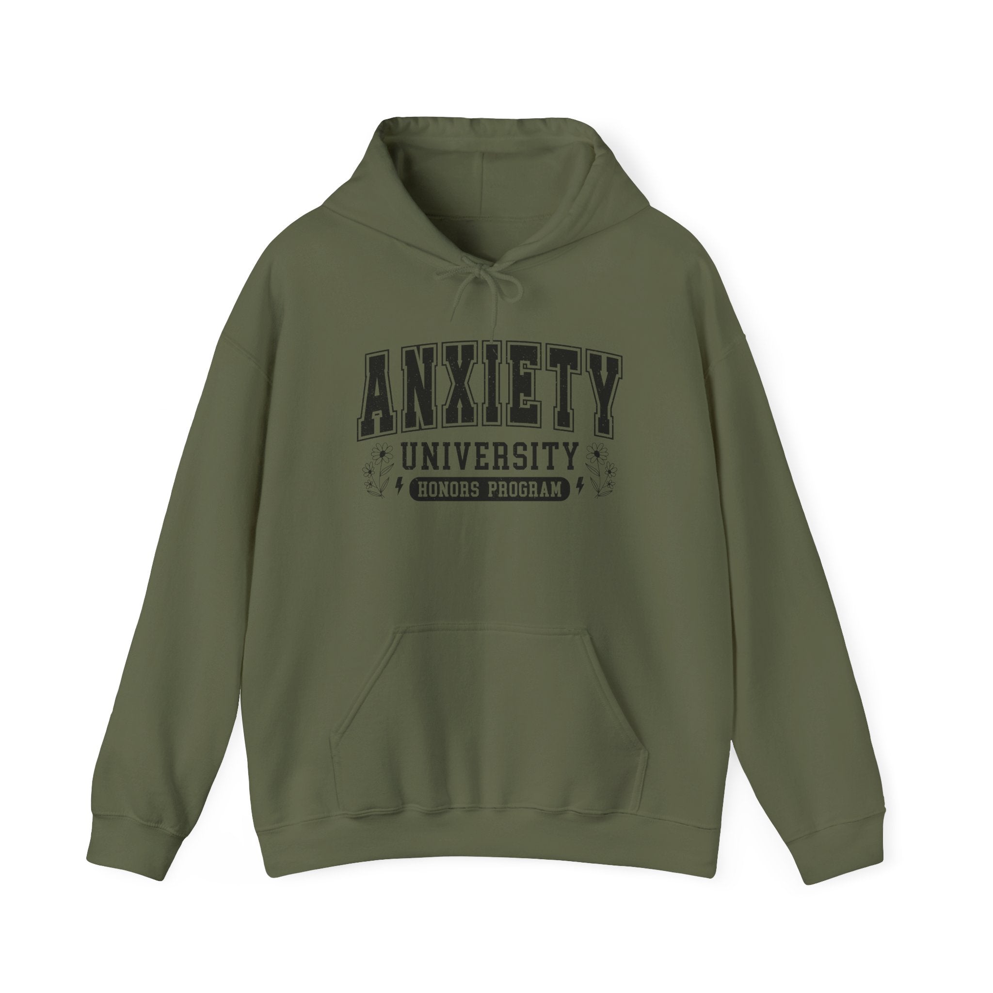 Anxiety University Hoodie — 'Anxiety University Honors Program' Graphic Sweatshirt