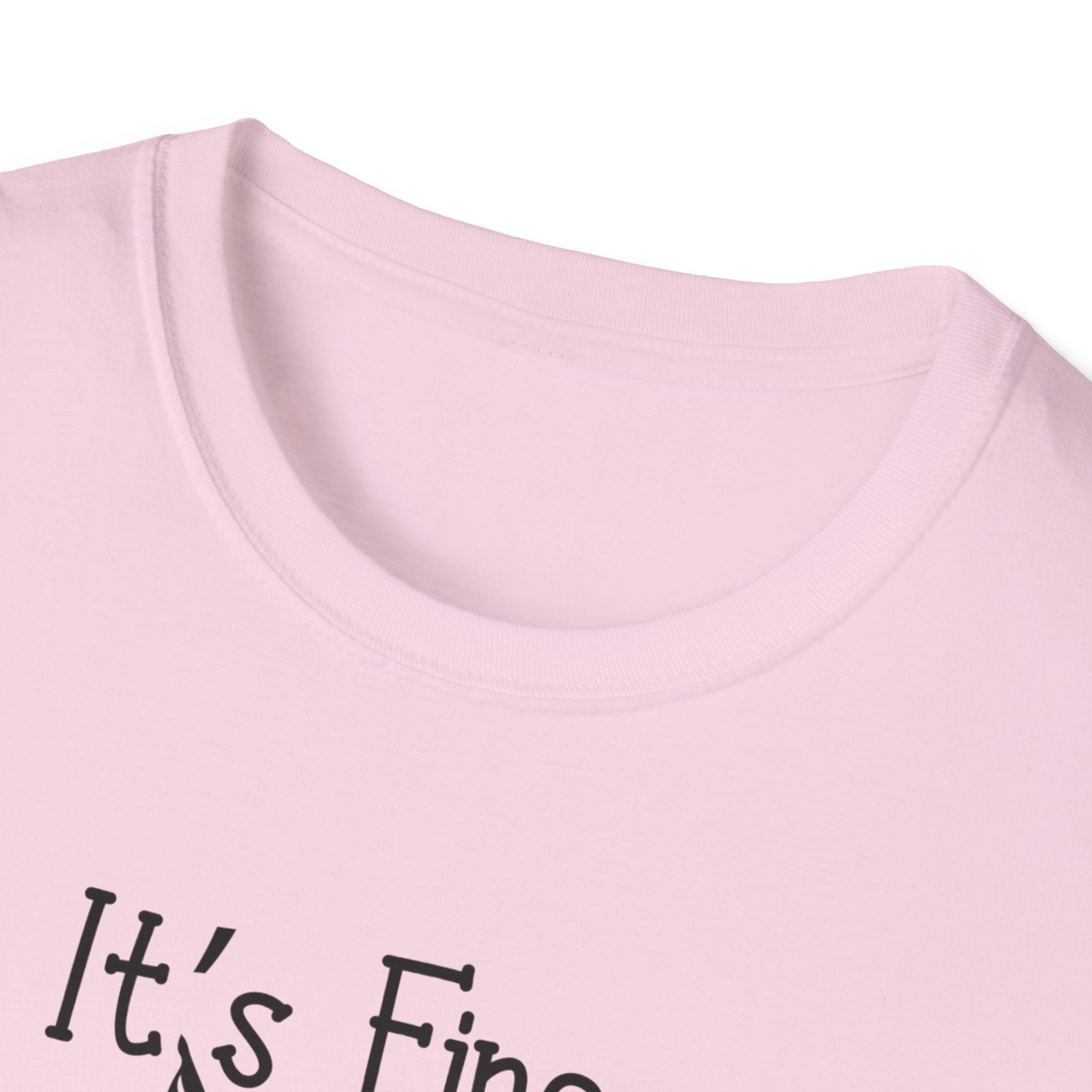 It's Fine Cat T-Shirt — Funny Grunge Cat Graphic Tee ("It's Fine I'm Fine Everything Is Fine")