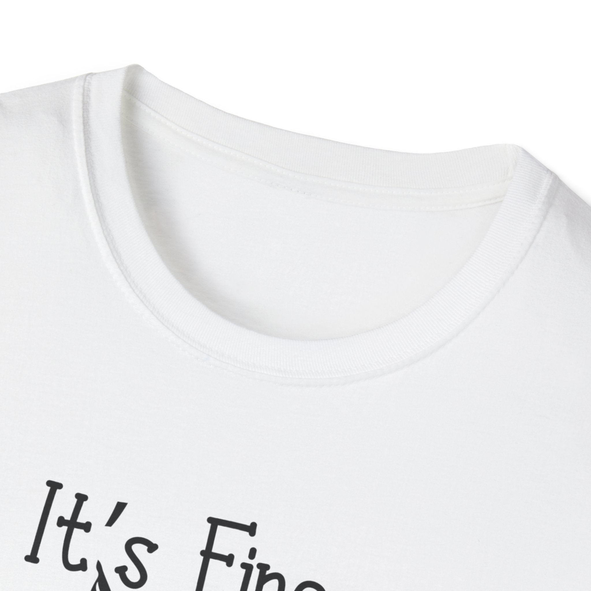 It's Fine Cat T-Shirt — Funny Grunge Cat Graphic Tee ("It's Fine I'm Fine Everything Is Fine")