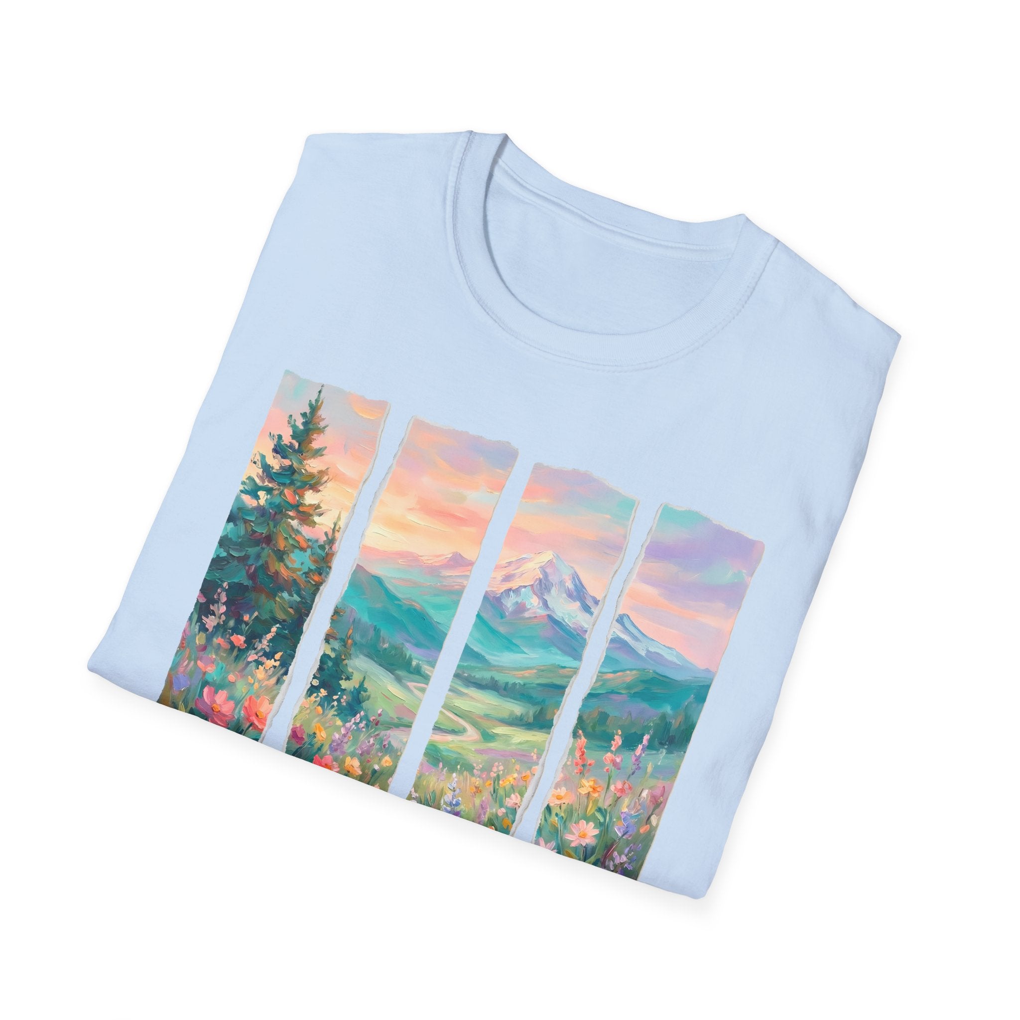 Mountain Sunrise Scenic T-Shirt – "The World Is A Wonderful Place" Nature Tee