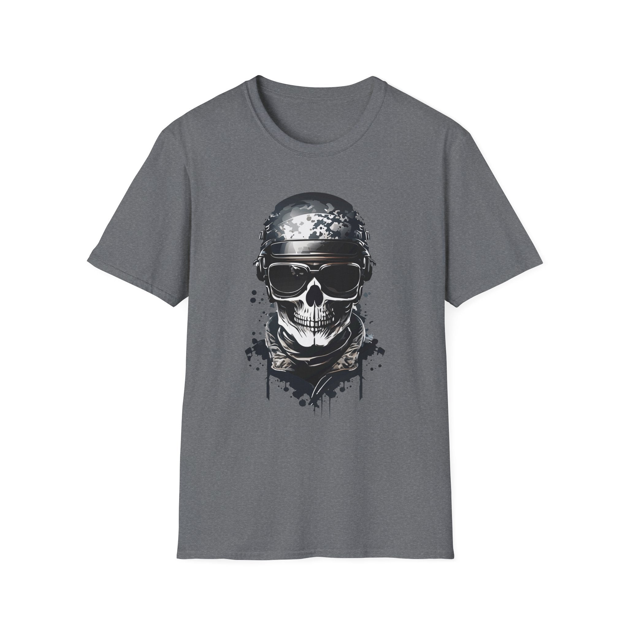 Skull Soldier Graphic T-Shirt — Tactical Skull Helmet Design