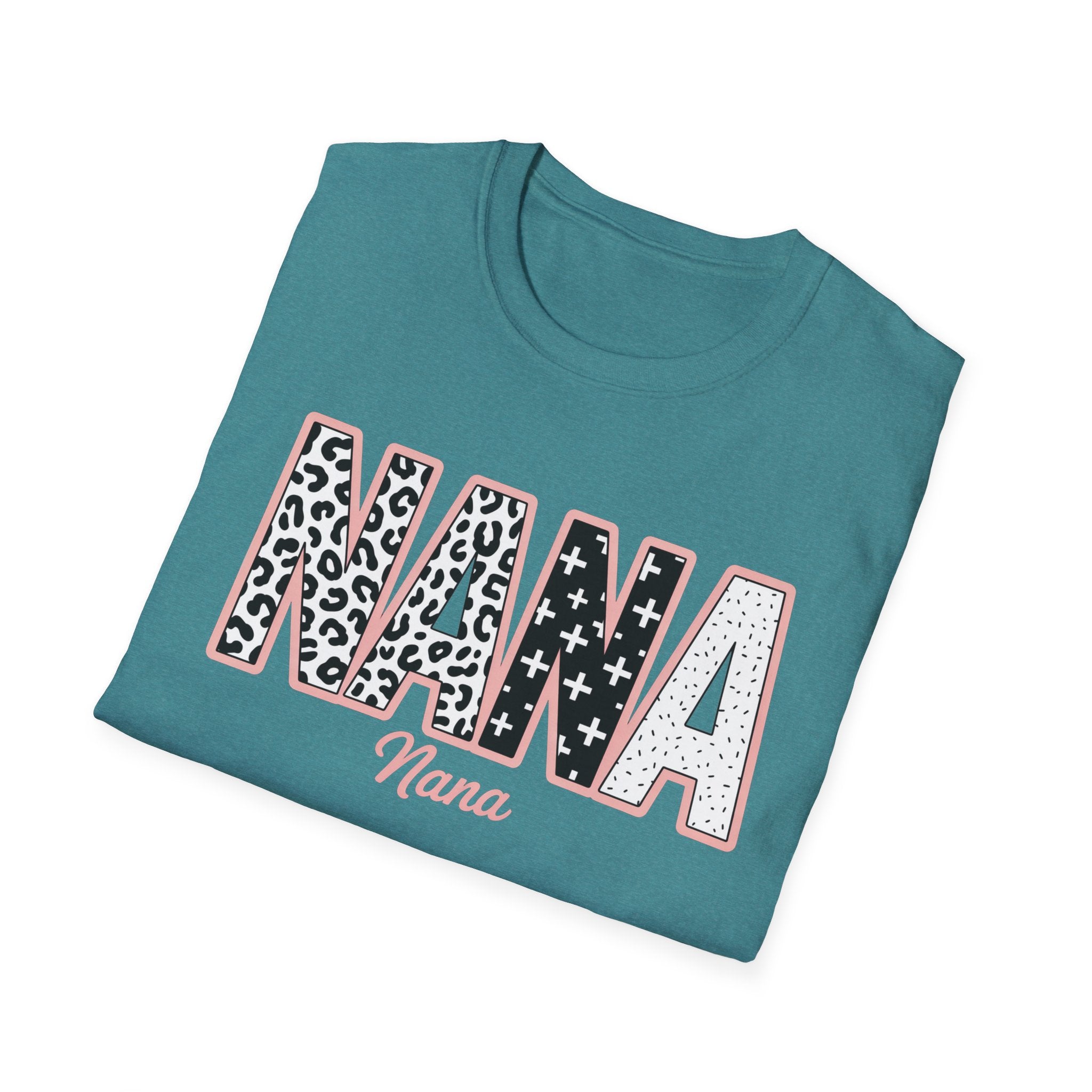 Nana Leopard & Stars T-Shirt — Personalized 'Nana' Graphic Tee for Grandmothers