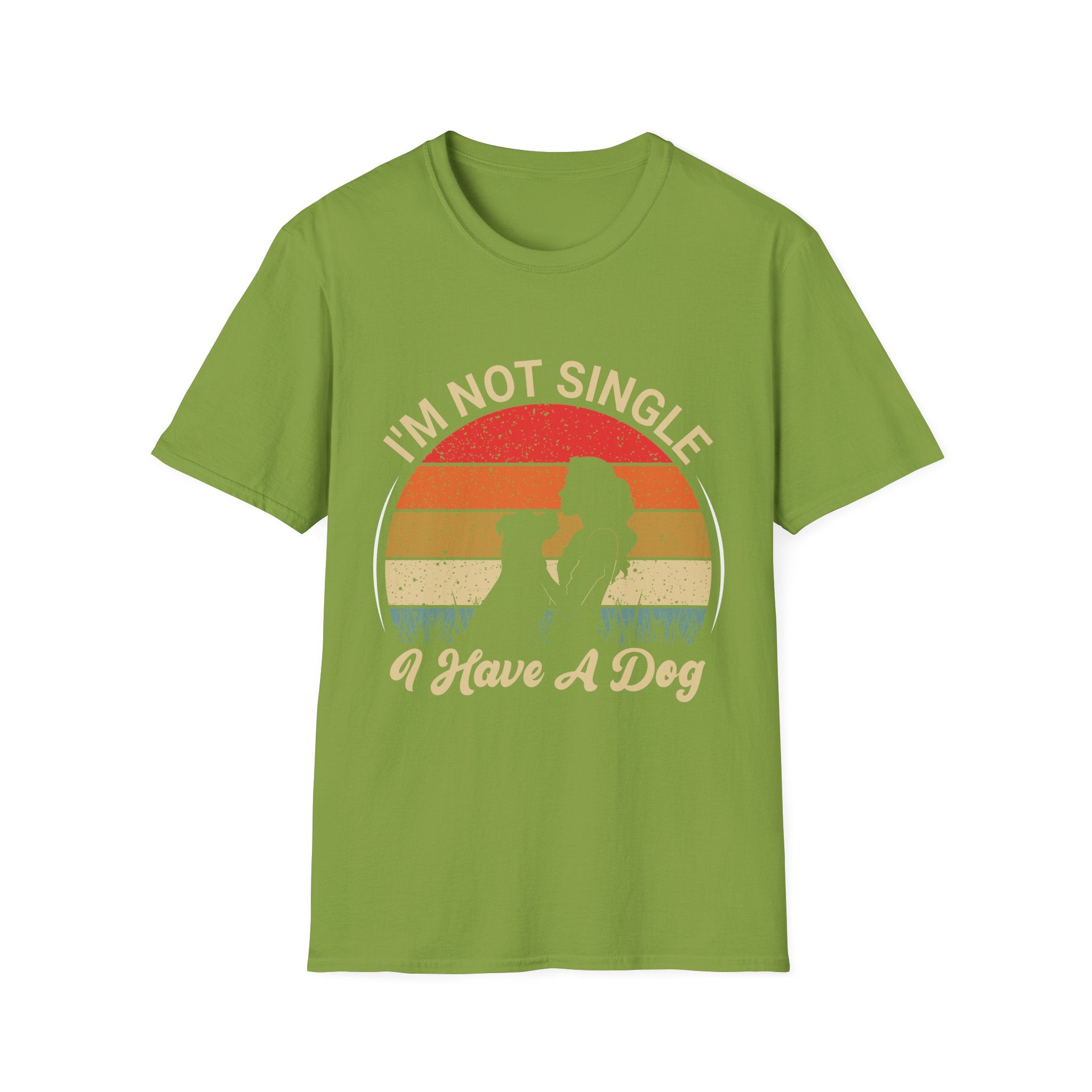I’m Not Single I Have A Dog T-Shirt — Retro Sunset Dog Lover Tee