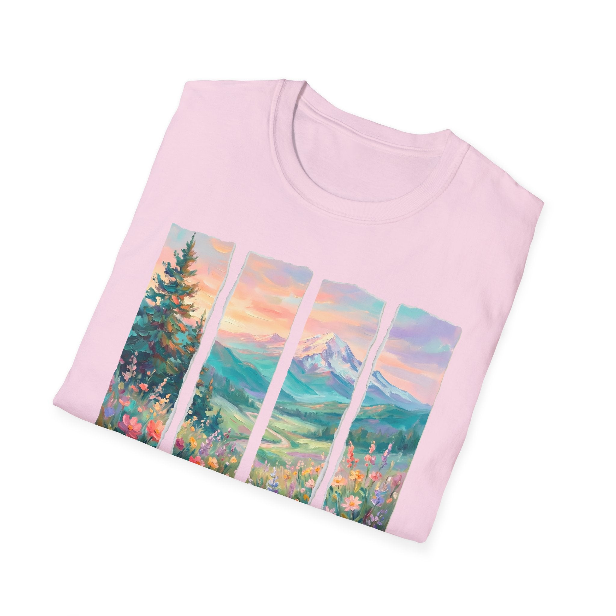 Mountain Sunrise Scenic T-Shirt – "The World Is A Wonderful Place" Nature Tee