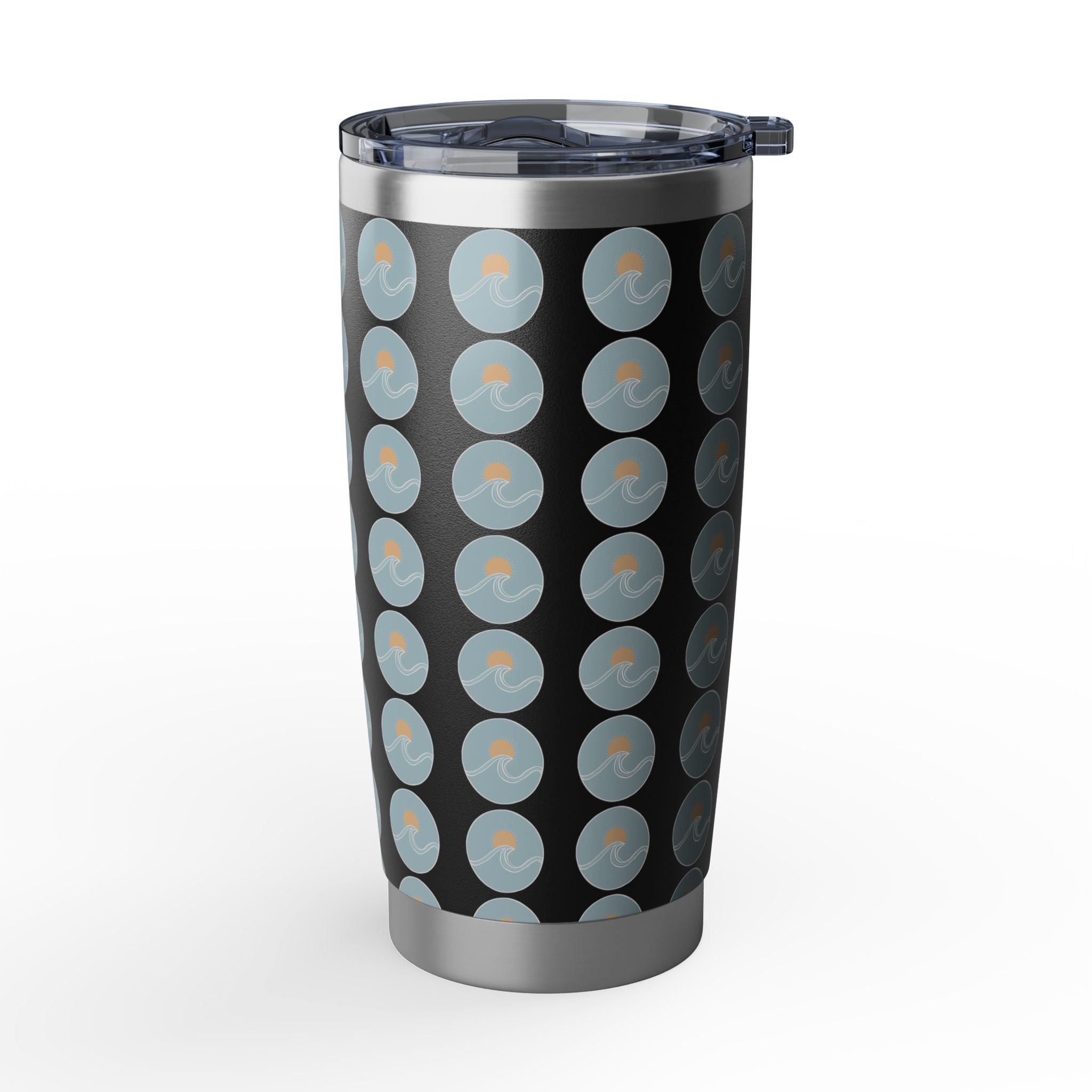 Vagabond 20oz Tumbler — Travel Stainless Steel Insulated Cup with Retro Compass Dot Pattern