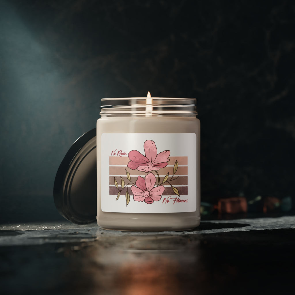 Floral Soy Candle — 9oz Pink Magnolia Scented Jar