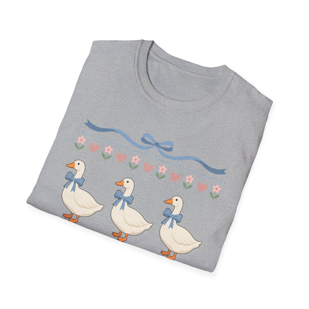 Duck Trio Tee — Cute Pastel Ducks with Bows Spring/Summer Graphic T-Shirt