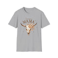 Country Mama T-Shirt — Floral Longhorn Skull Graphic