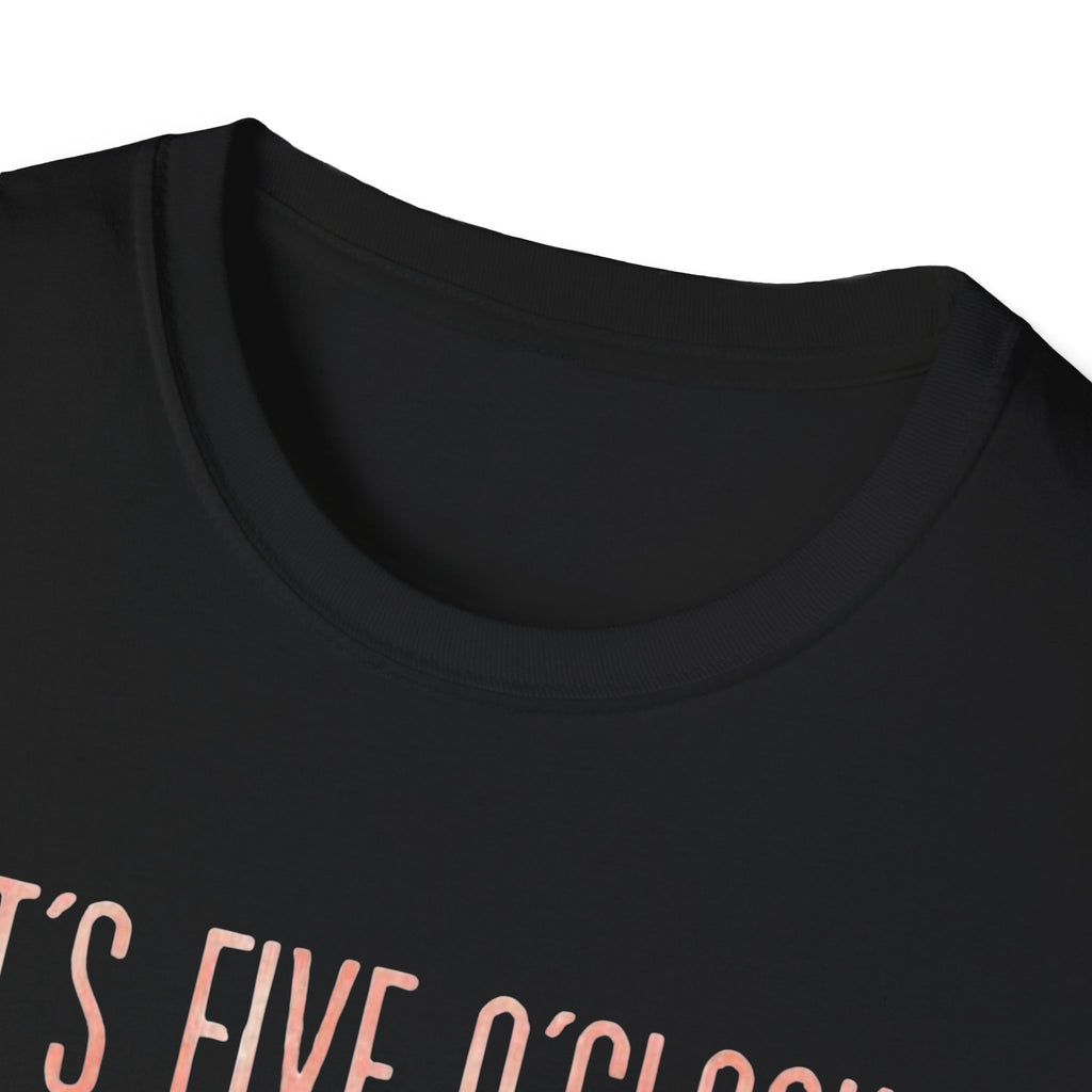 T-Shirt: "It’s Five O’Clock Somewhere" Pastel Vacation Tee