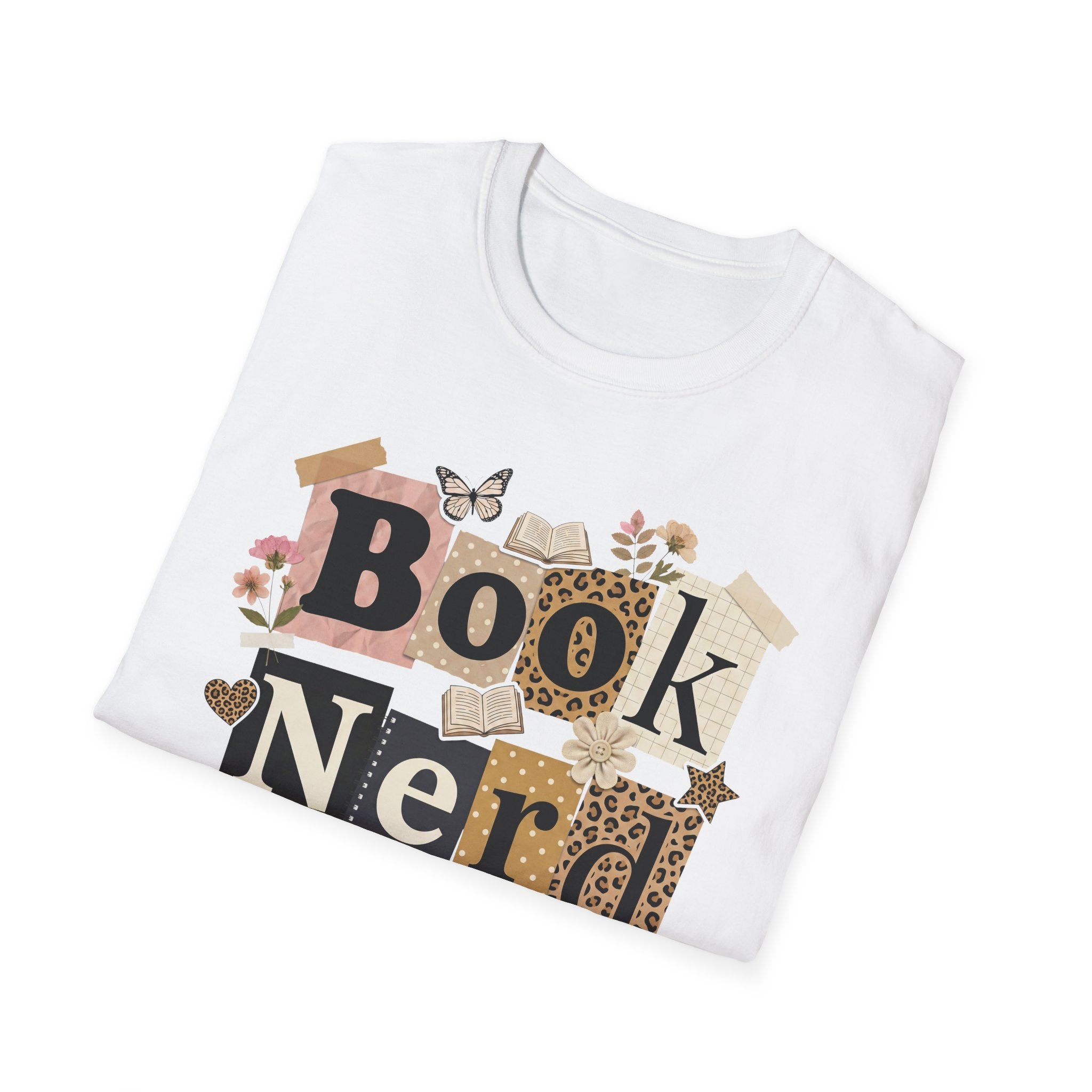 Book Nerd T-Shirt — Vintage Collage Reading Lover Tee