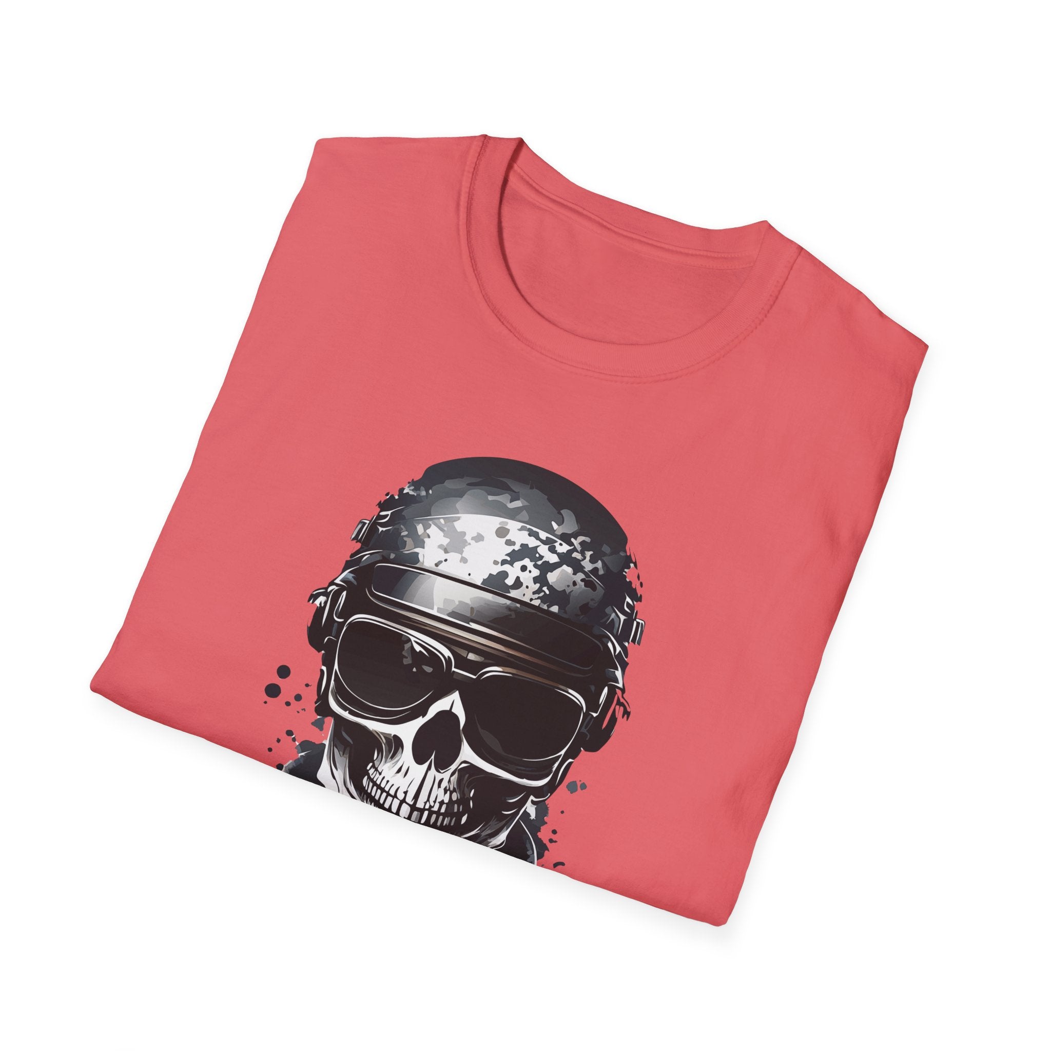 Skull Soldier Graphic T-Shirt — Tactical Skull Helmet Design