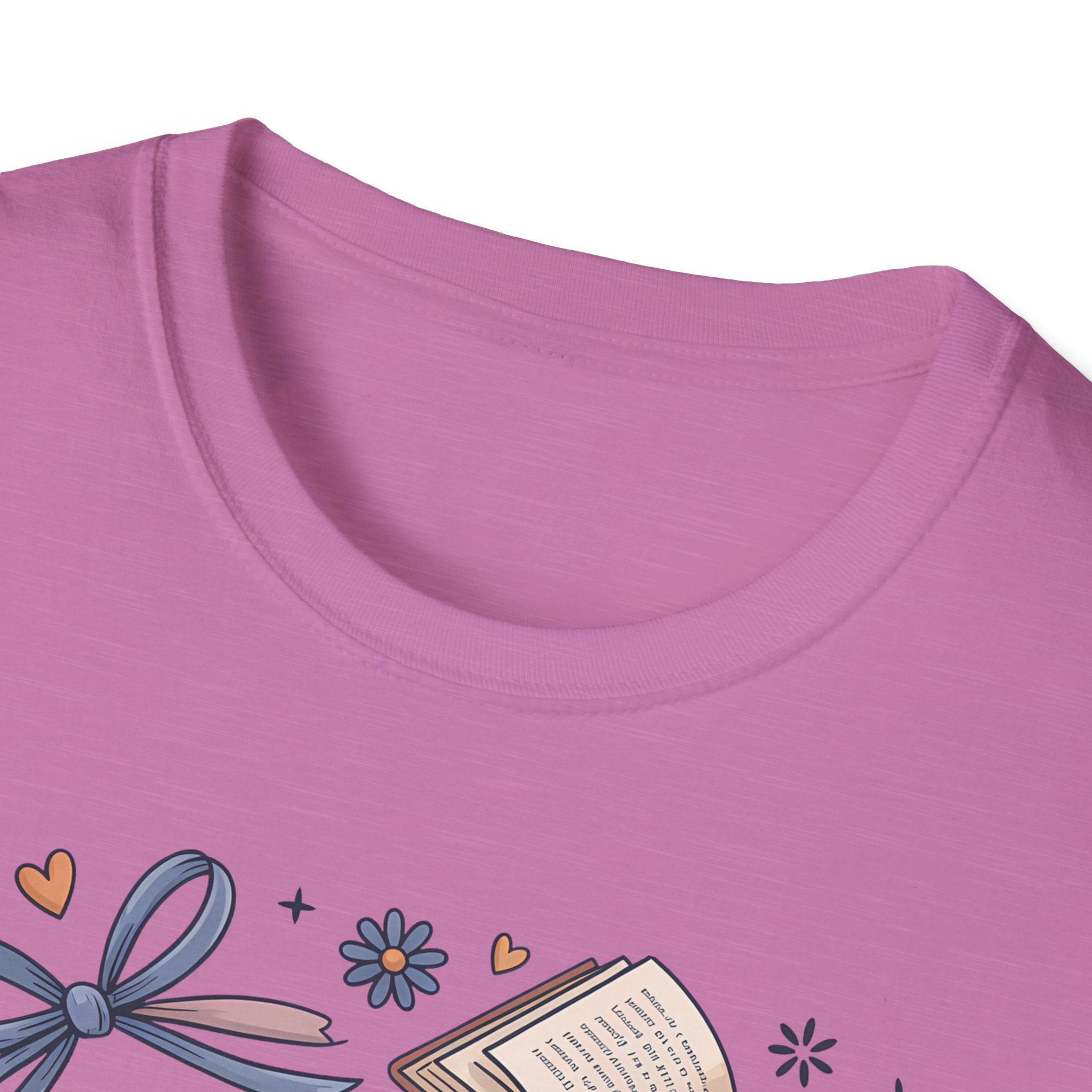 T-Shirt — "Just One More Chapter" Book Lover Tee with Glasses & Coffee