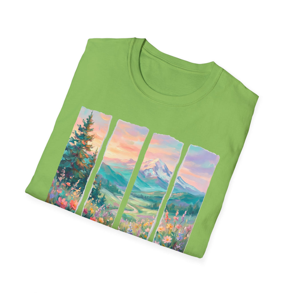Mountain Sunrise Scenic T-Shirt – "The World Is A Wonderful Place" Nature Tee