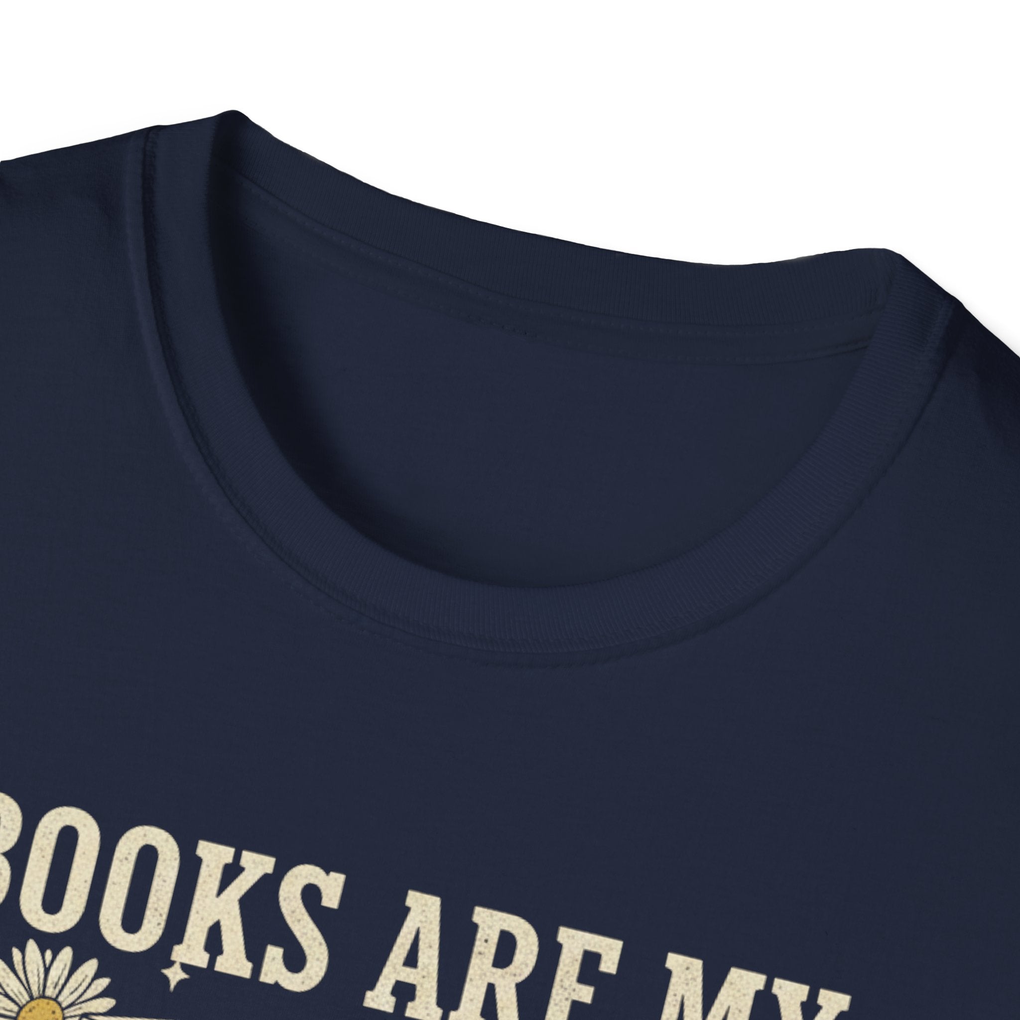 Books Are My Therapy T-Shirt — Stack of Books & Coffee Literary Tee