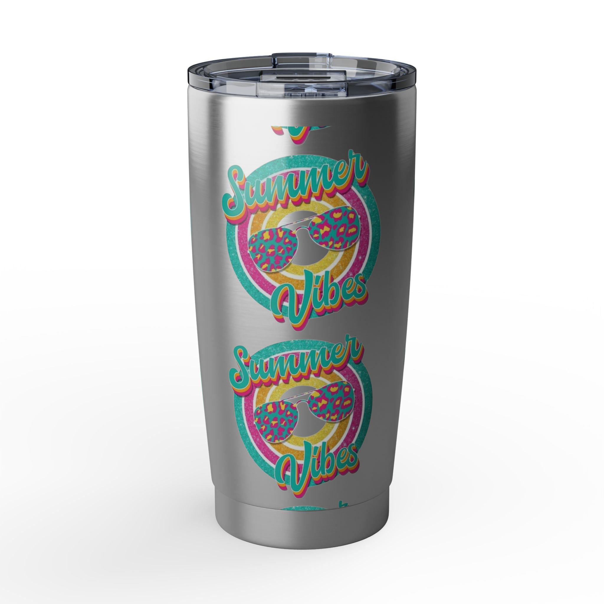 Summer Vibes 20oz Tumbler — Retro Donut Beach Drinkware
