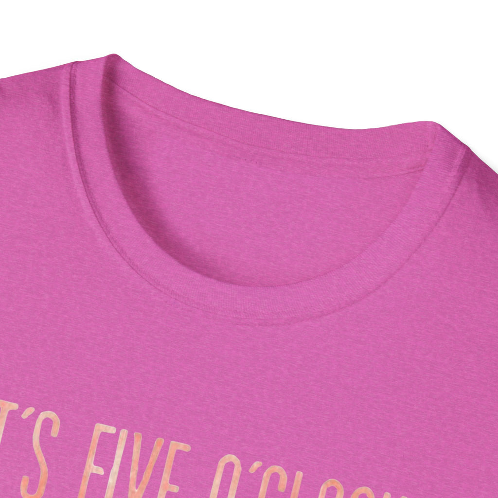 T-Shirt: "It’s Five O’Clock Somewhere" Pastel Vacation Tee