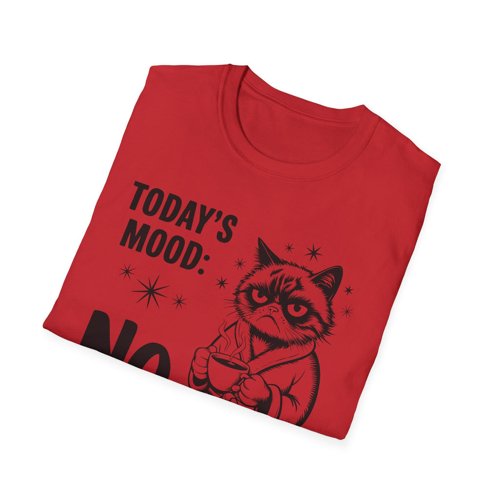 Funny "Today's Mood: No" Cat T-Shirt