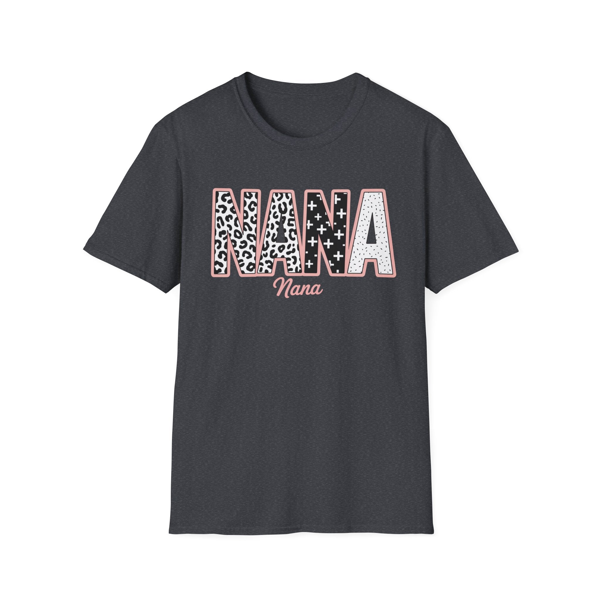 Nana Leopard & Stars T-Shirt — Personalized 'Nana' Graphic Tee for Grandmothers