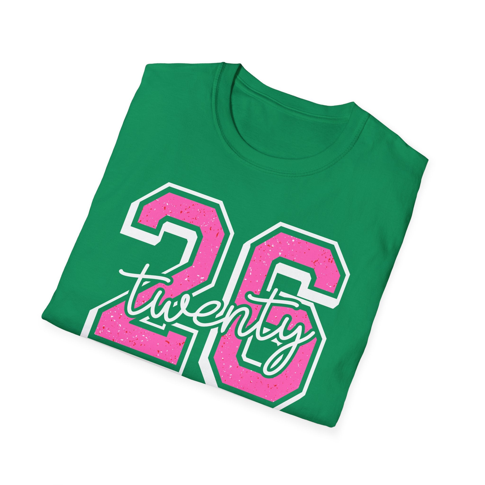 Senior Class of 26 T-Shirt — "twenty 26" Pink Varsity Senior Tee
