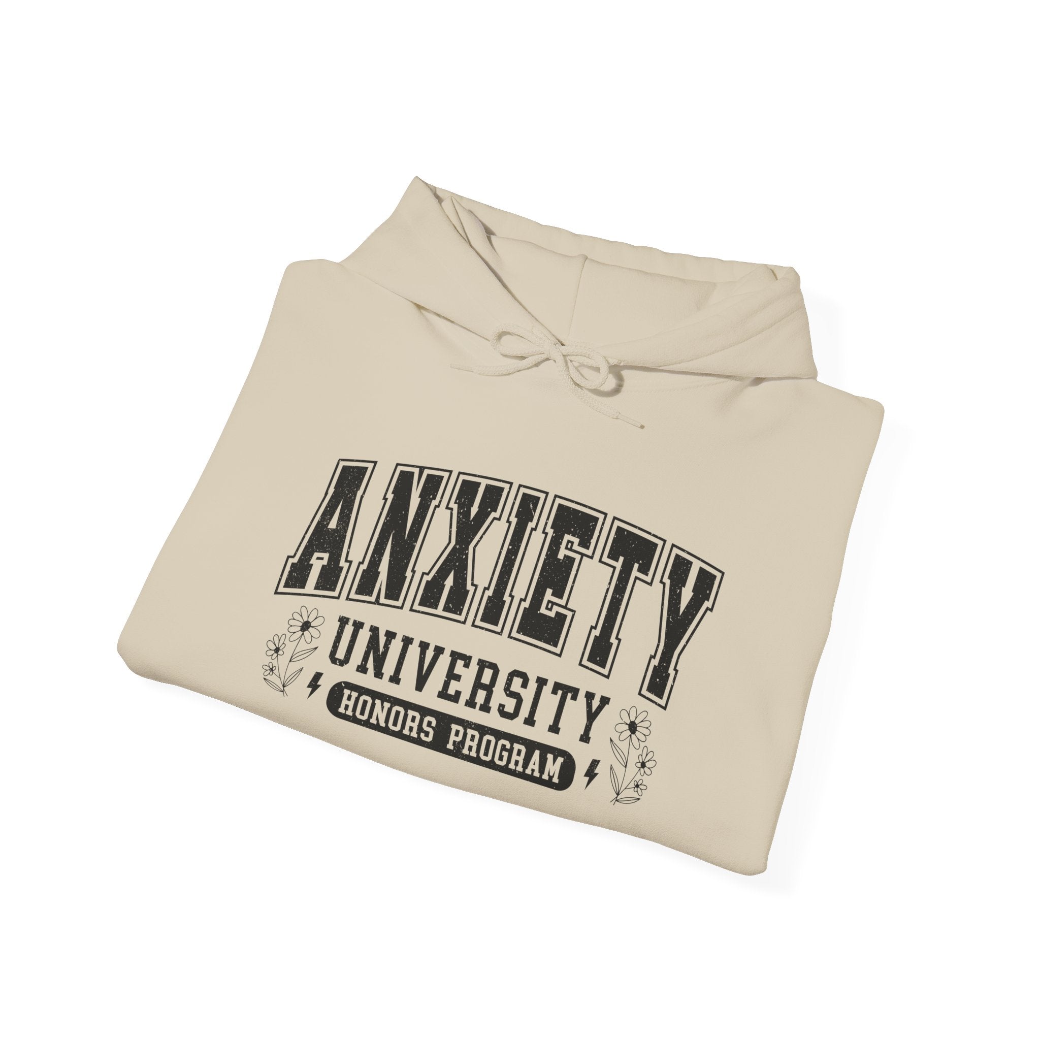 Anxiety University Hoodie — 'Anxiety University Honors Program' Graphic Sweatshirt