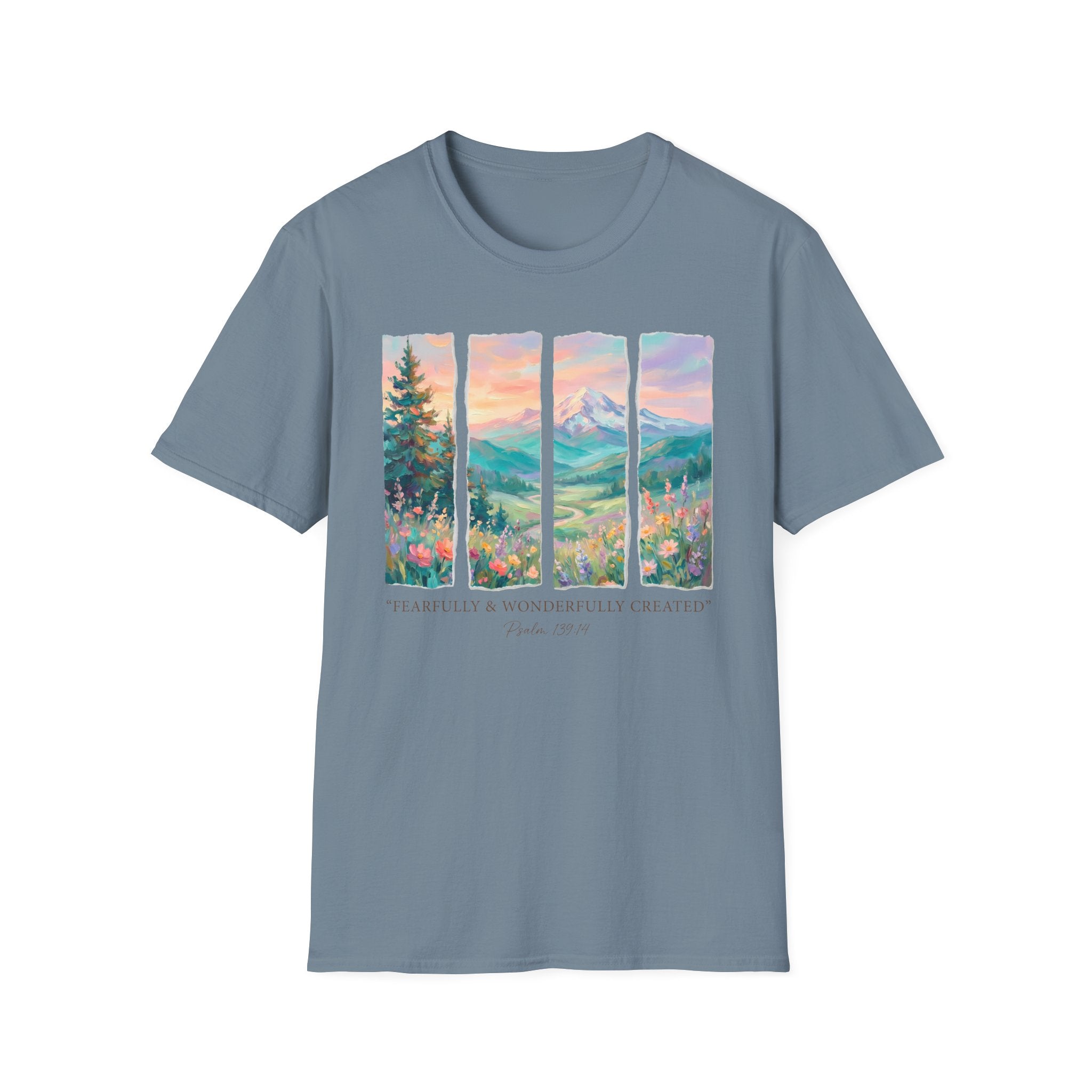Mountain Sunrise Scenic T-Shirt – "The World Is A Wonderful Place" Nature Tee