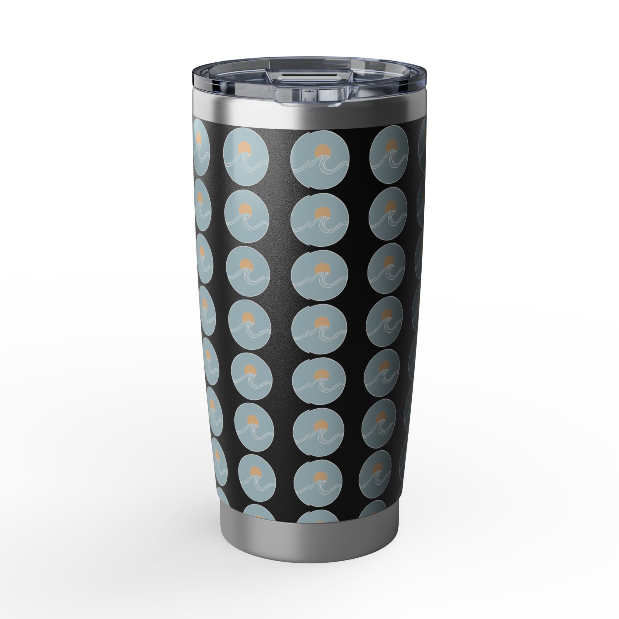 Vagabond 20oz Tumbler — Travel Stainless Steel Insulated Cup with Retro Compass Dot Pattern