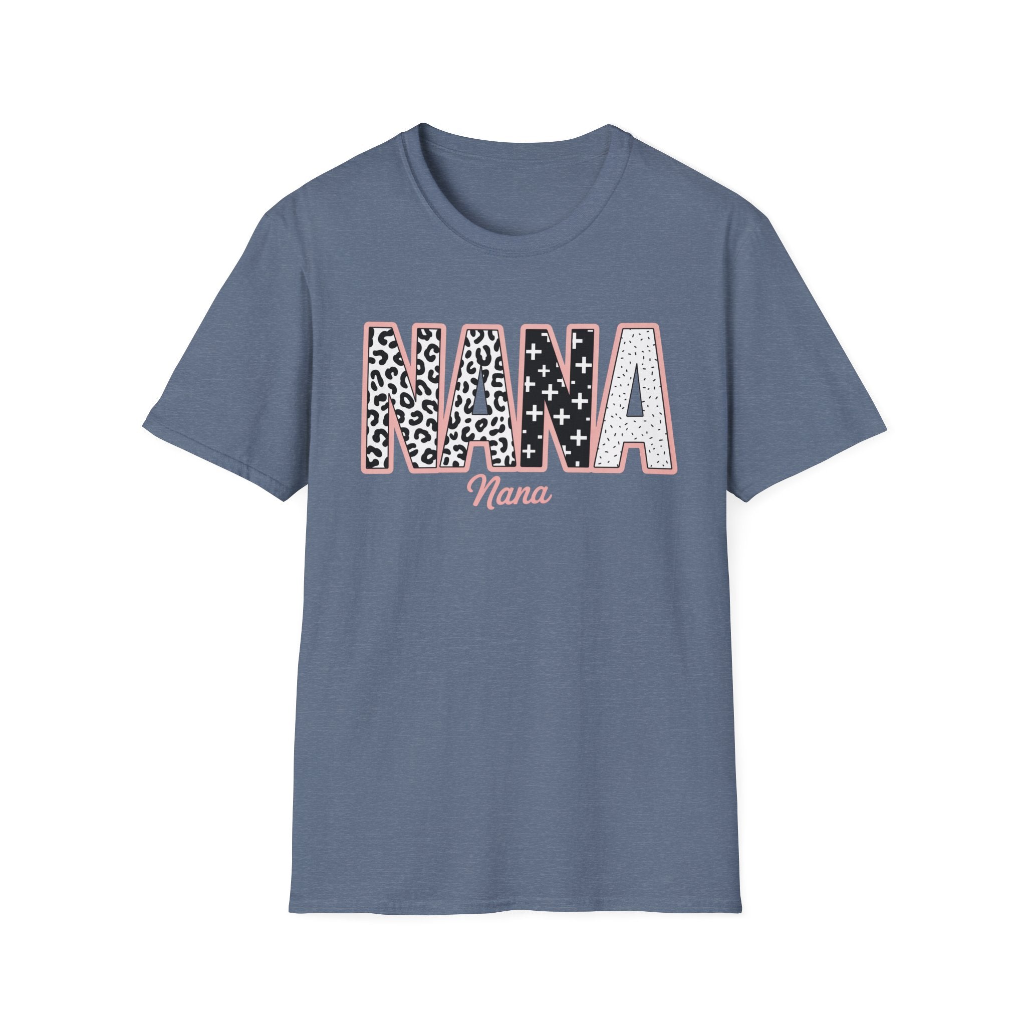 Nana Leopard & Stars T-Shirt — Personalized 'Nana' Graphic Tee for Grandmothers