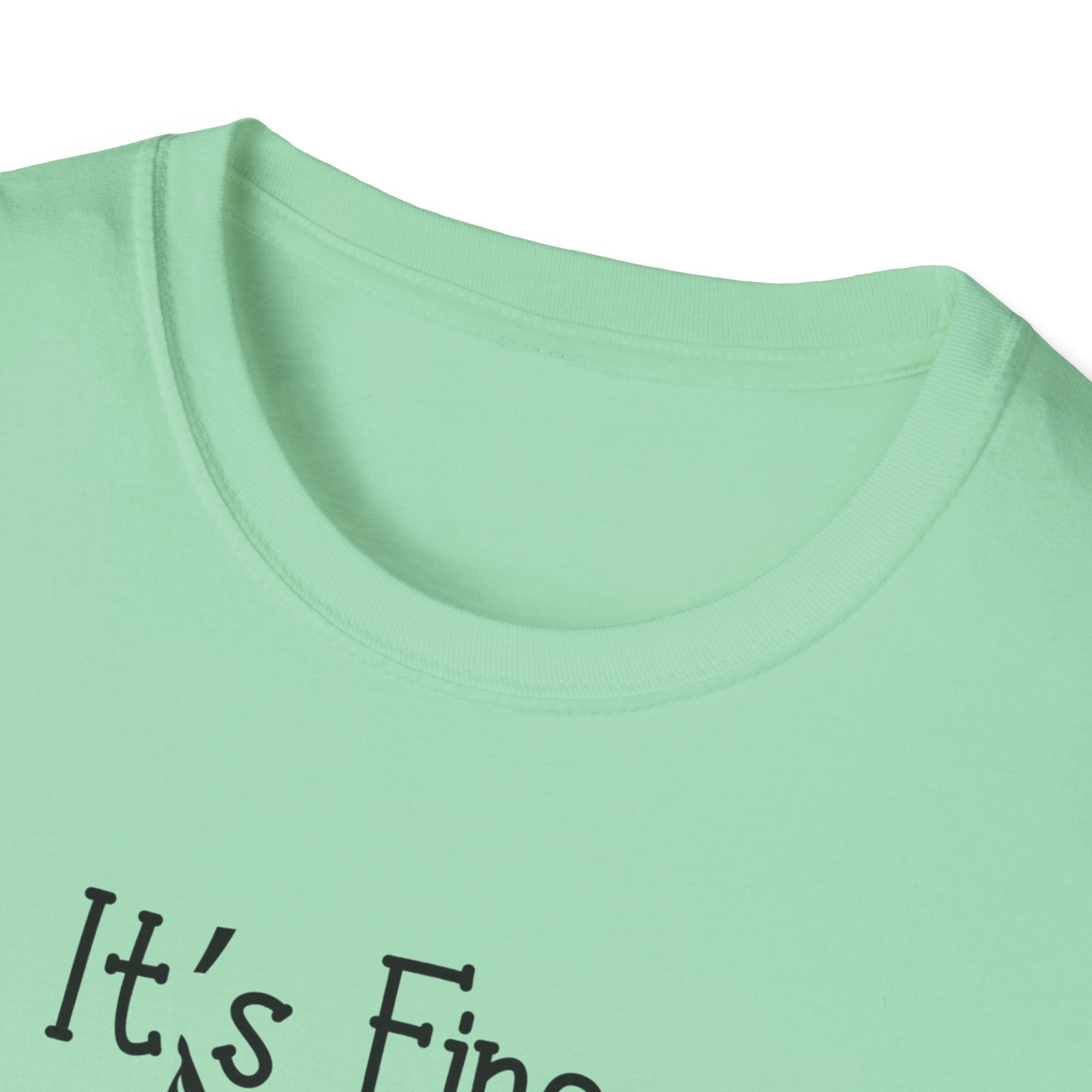 It's Fine Cat T-Shirt — Funny Grunge Cat Graphic Tee ("It's Fine I'm Fine Everything Is Fine")