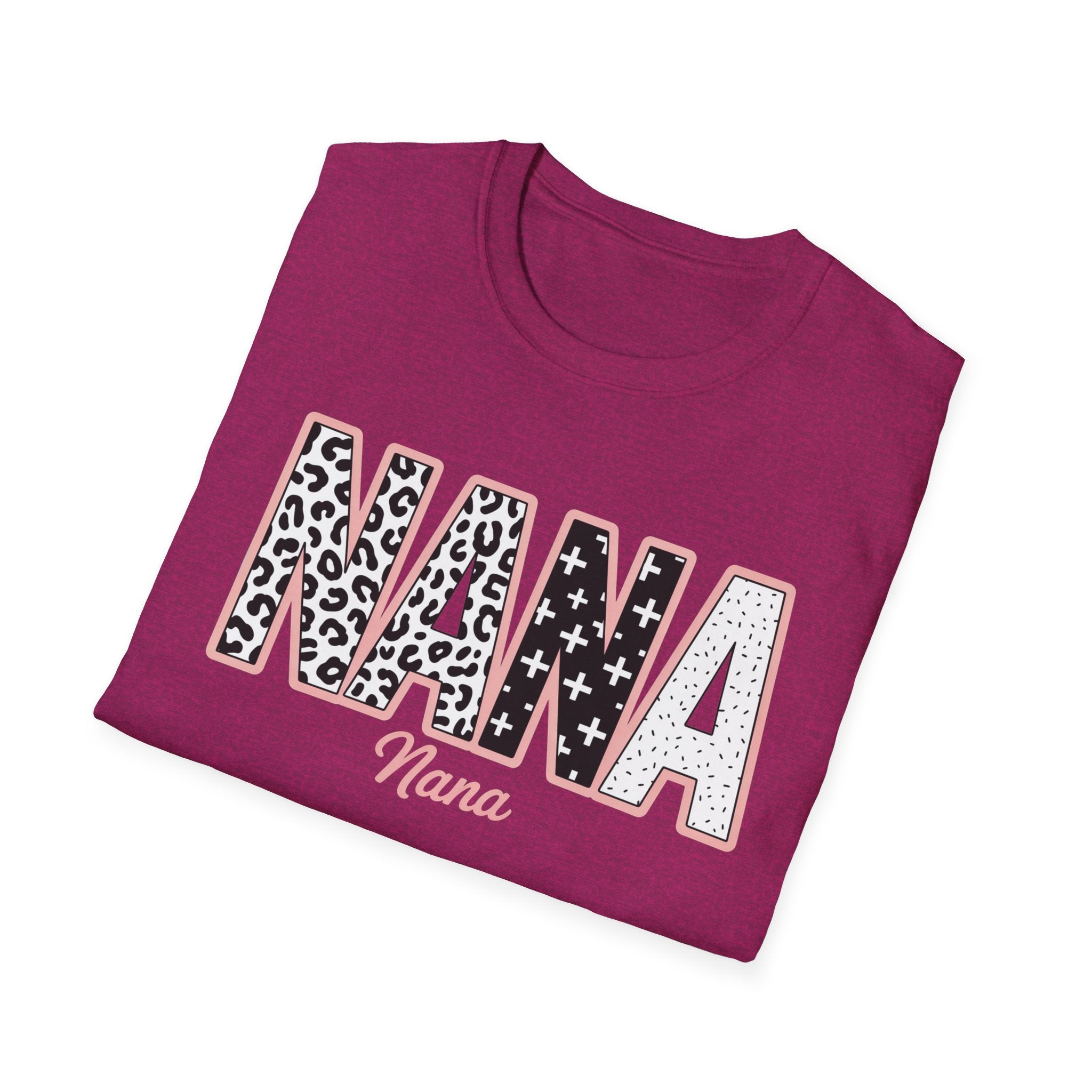 Nana Leopard & Stars T-Shirt — Personalized 'Nana' Graphic Tee for Grandmothers