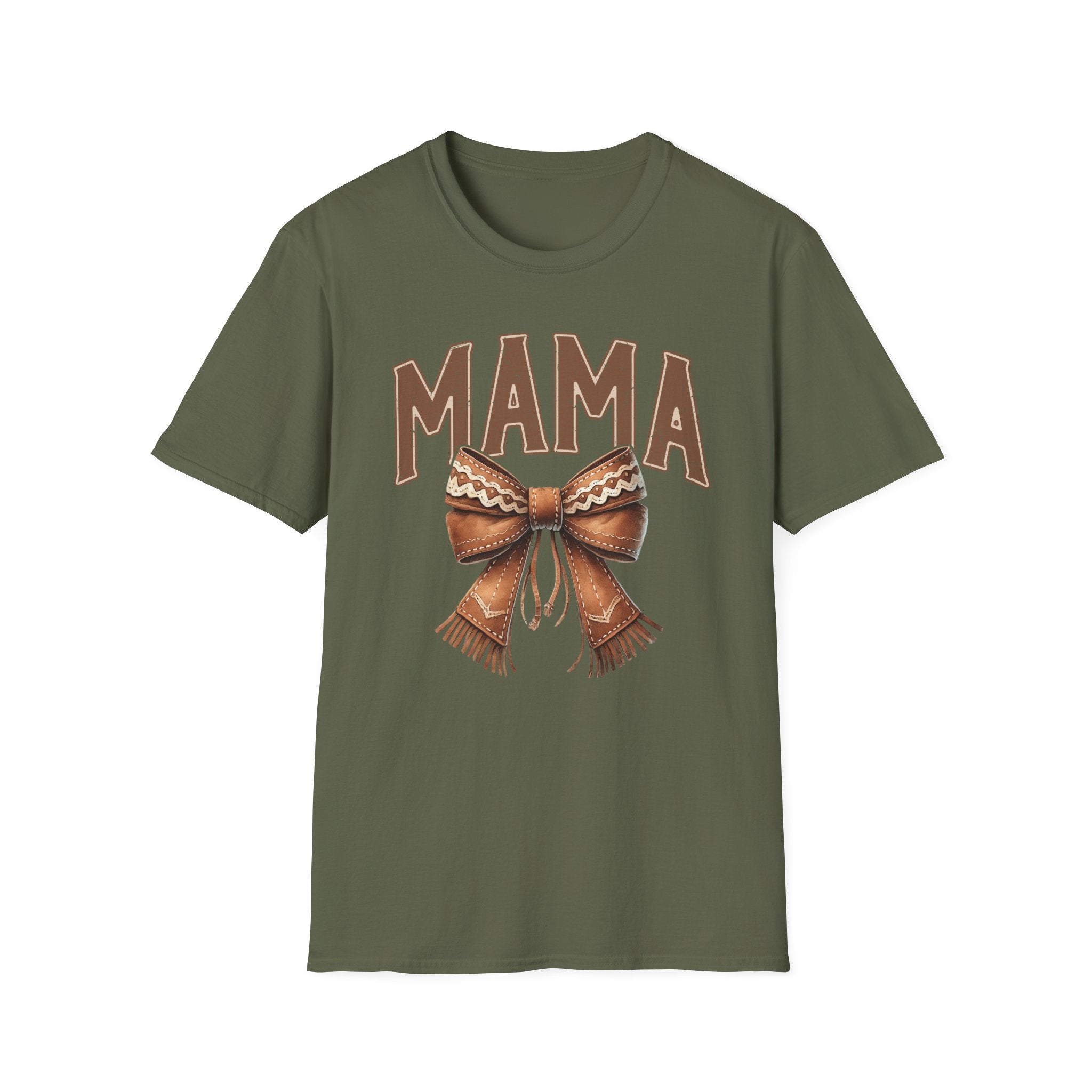 Mama Bow T-Shirt — Vintage Rustic Mom Graphic Tee for Mother's Day