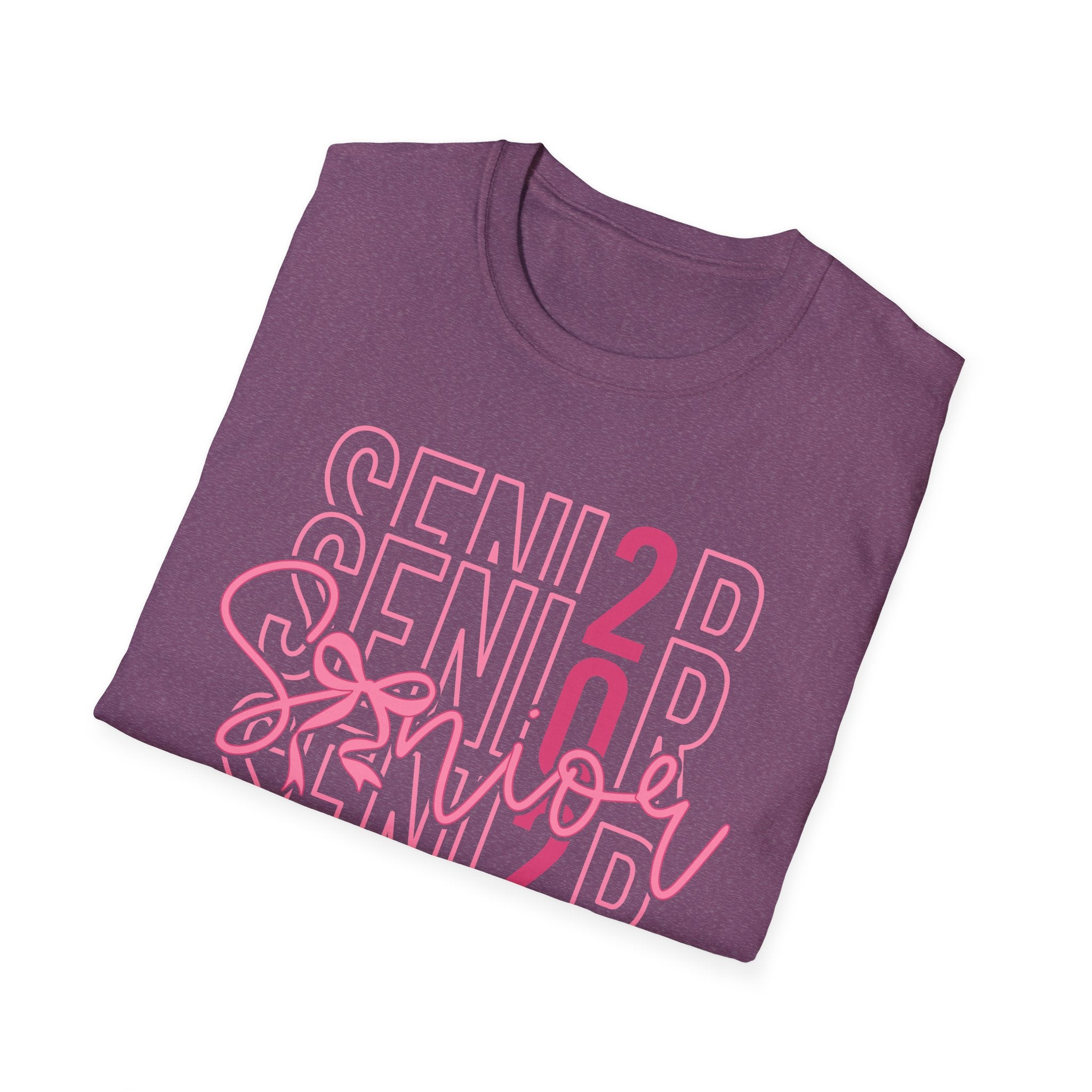Senior 2026 T-Shirt — Pink Script Graduation Tee