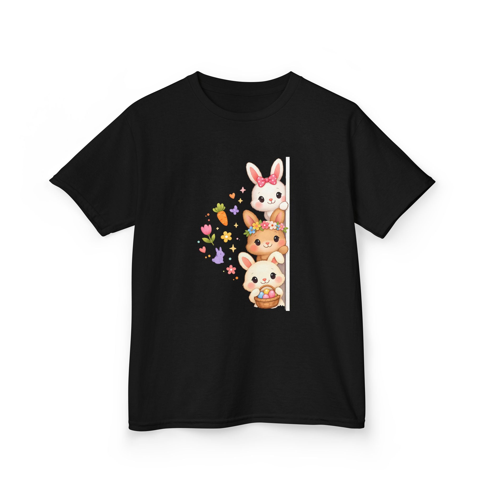 Kids Tee — Cute Stacked Woodland Animals with Bunnies & Squirrel Design