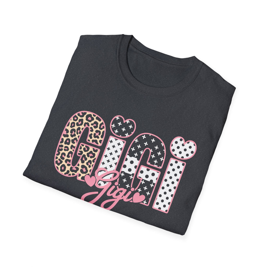 Gigi Floral Heart Tee — Pink 'Gigi' Script Grandmother T-Shirt