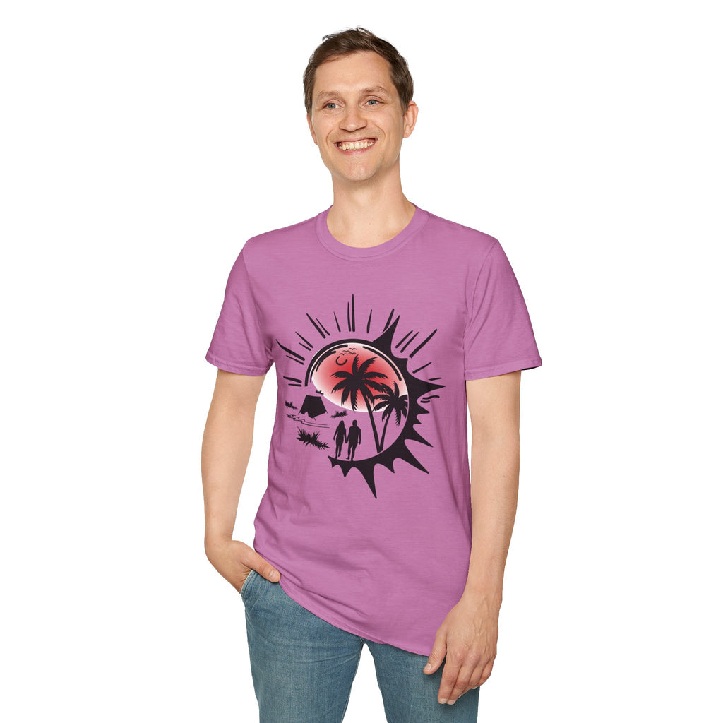T-Shirt — Tropical Sunset Beach Graphic Tee