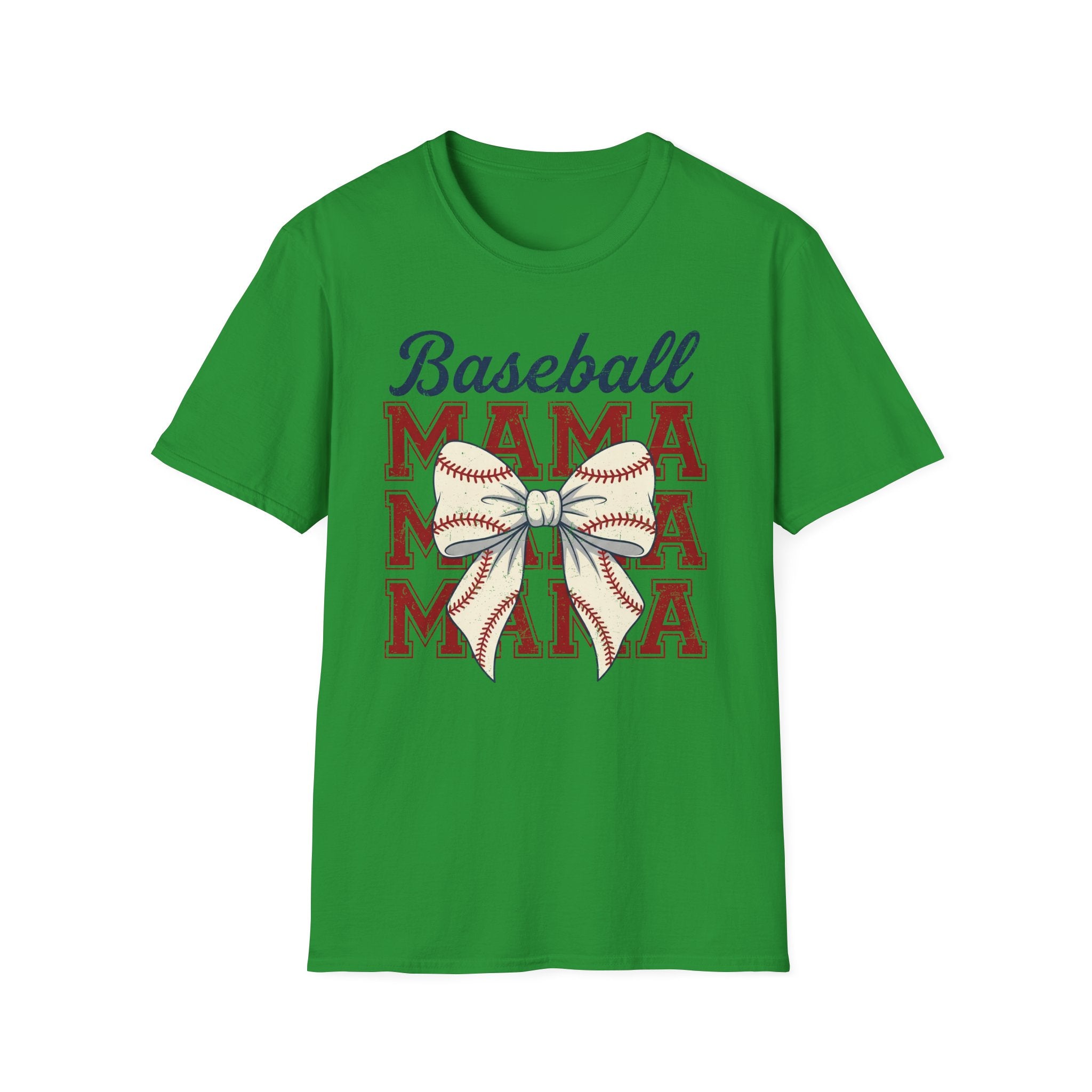 Baseball Mama T-Shirt — Retro Bow Baseball Mom Tee