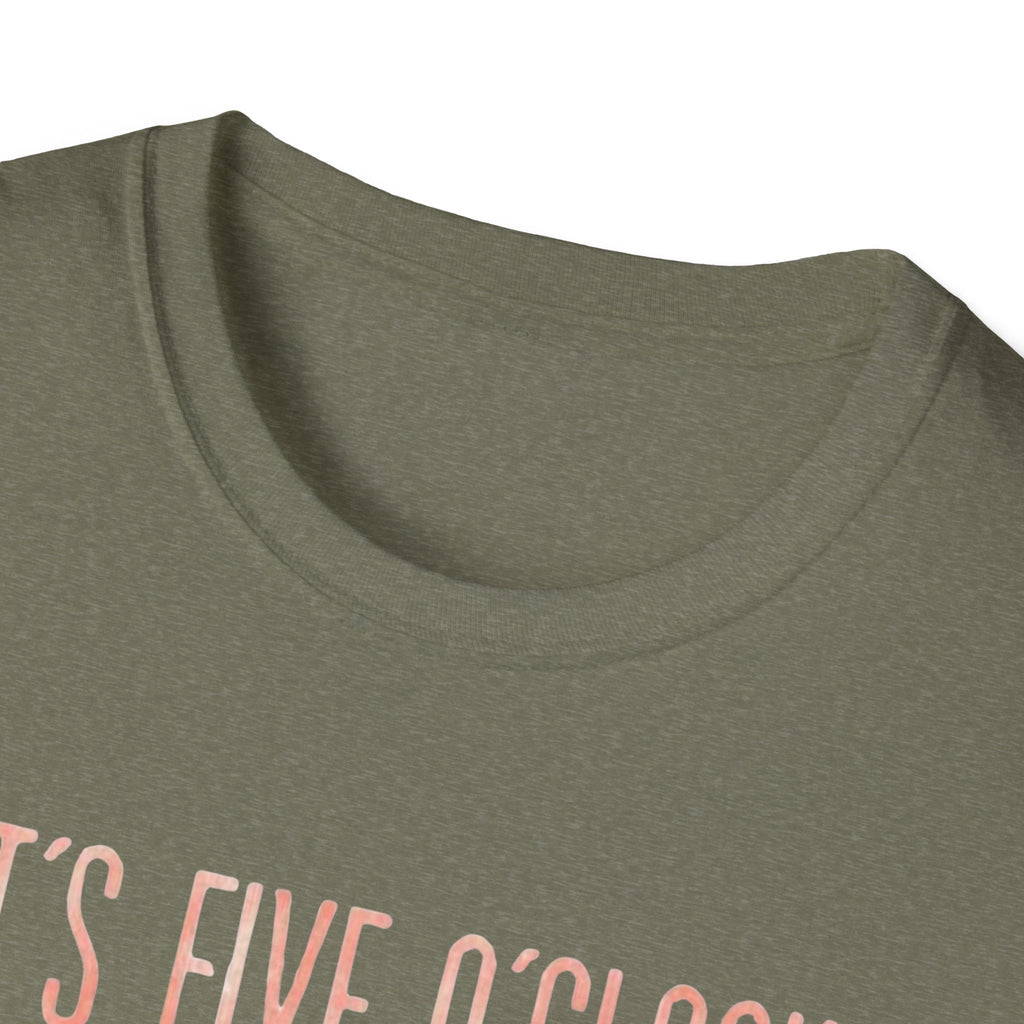 T-Shirt: "It’s Five O’Clock Somewhere" Pastel Vacation Tee