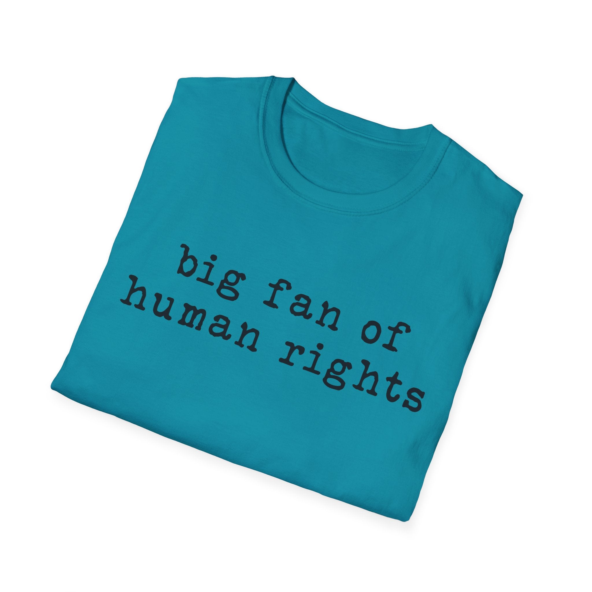 Human Rights T-Shirt - "big fan of human rights" Minimalist Tee