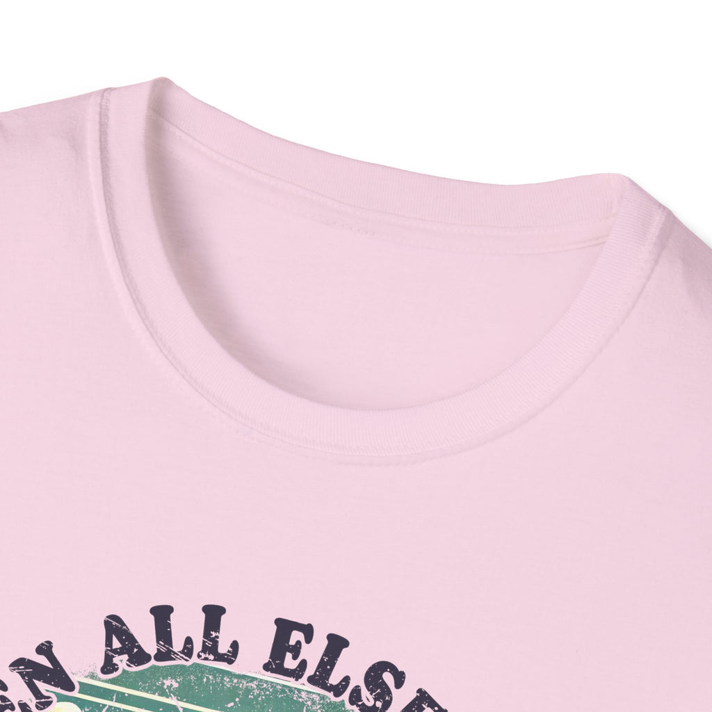 Faith-Based Graphic T-Shirt — "When All Else Fails, God Doesn't" Desert Sunset Design