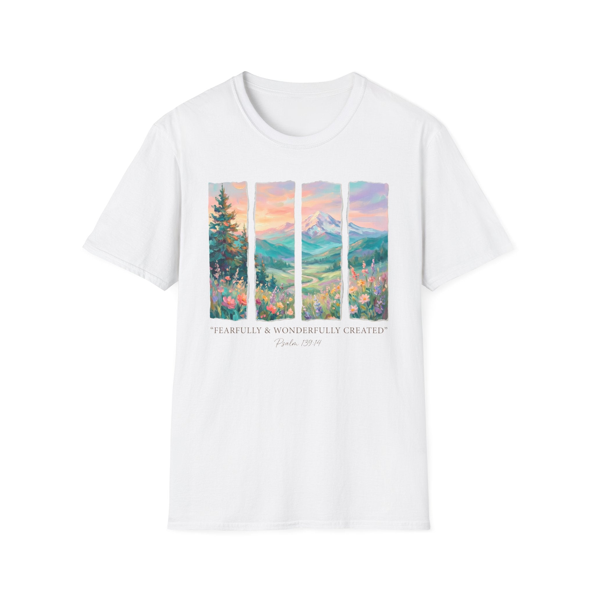 Mountain Sunrise Scenic T-Shirt – "The World Is A Wonderful Place" Nature Tee