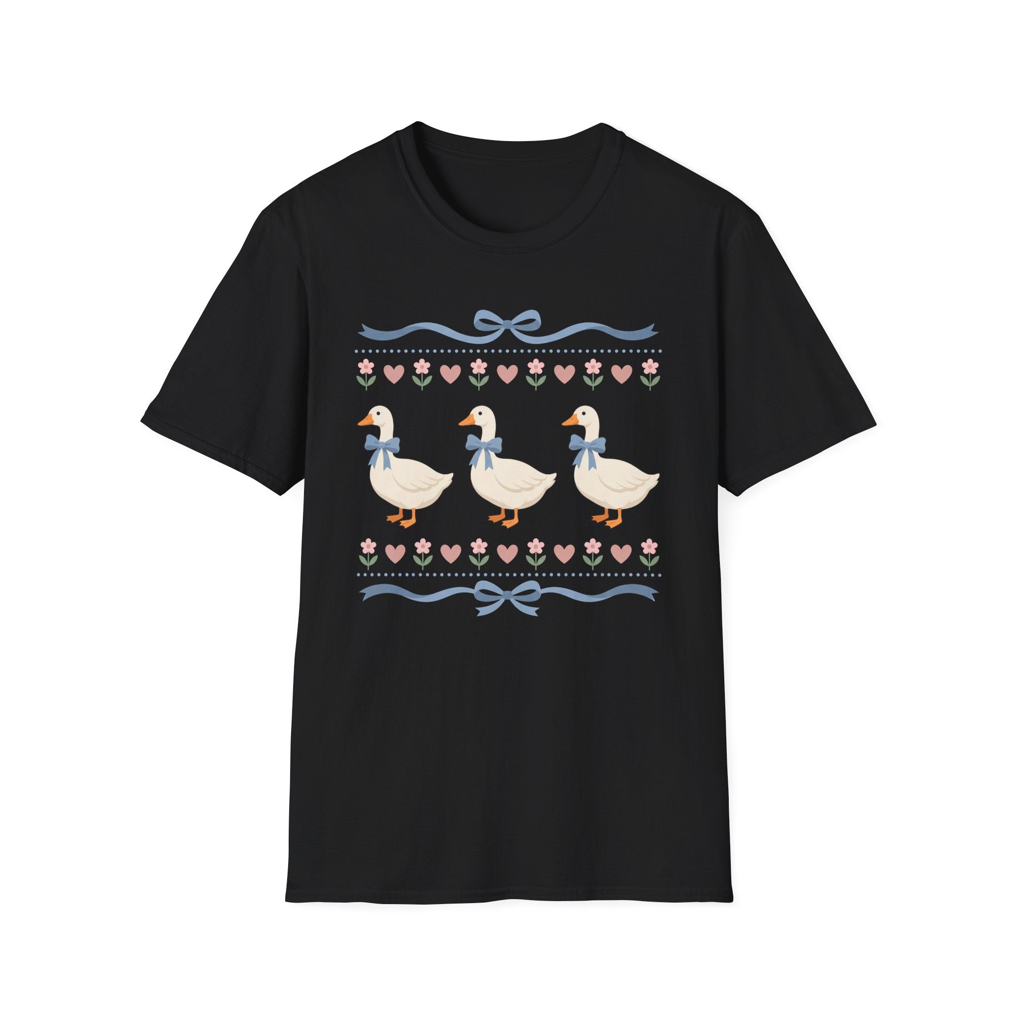 Duck Trio Tee — Cute Pastel Ducks with Bows Spring/Summer Graphic T-Shirt