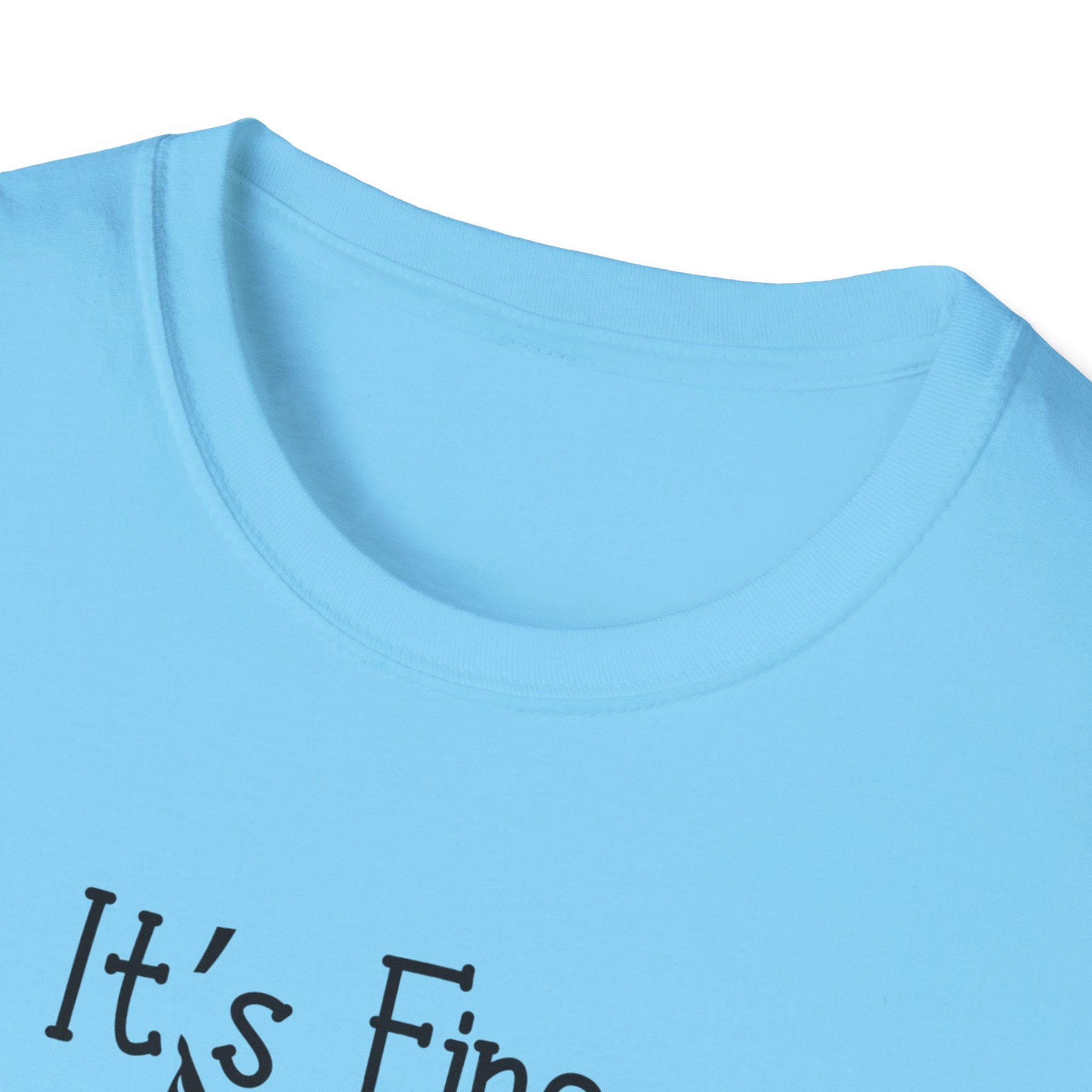 It's Fine Cat T-Shirt — Funny Grunge Cat Graphic Tee ("It's Fine I'm Fine Everything Is Fine")