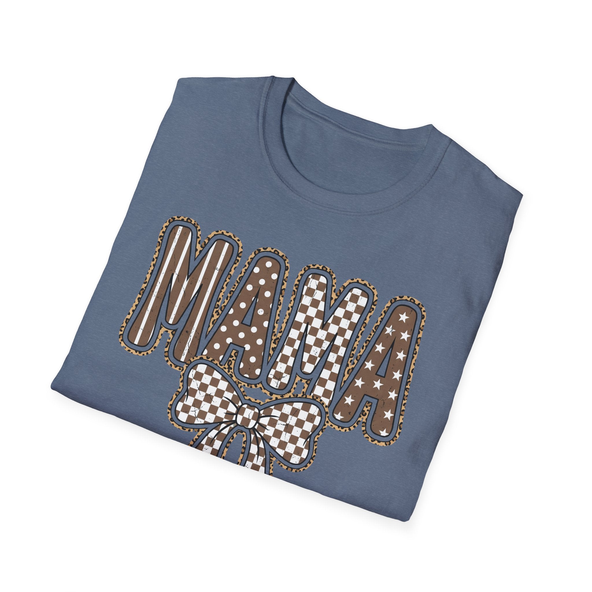 Mama Graphic T-Shirt — Polka Dot Lettering with Bow | Mother’s Day Gift