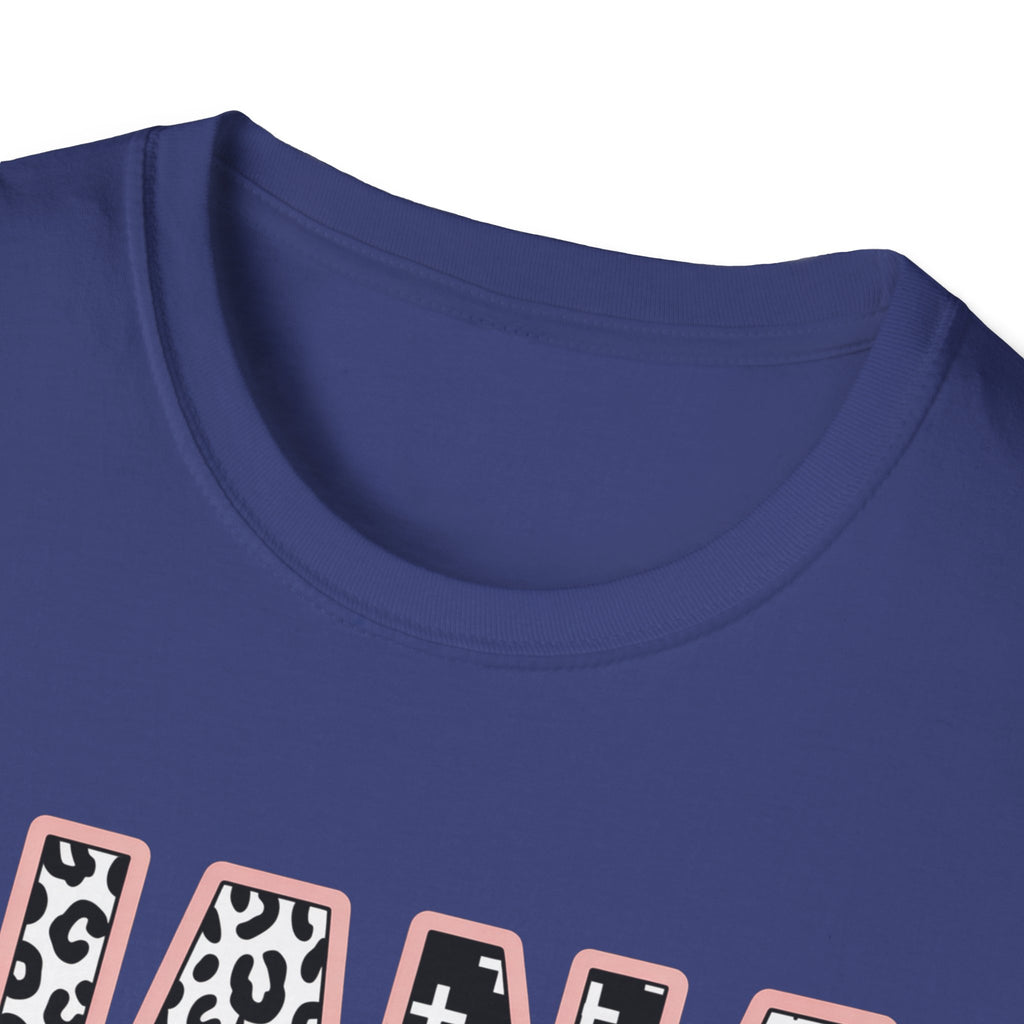 Nana Leopard & Stars T-Shirt — Personalized 'Nana' Graphic Tee for Grandmothers