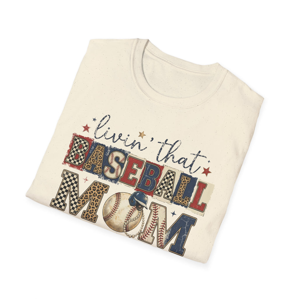 Baseball Mom Life T-Shirt — Livin' That Baseball Mom Life Graphic Tee